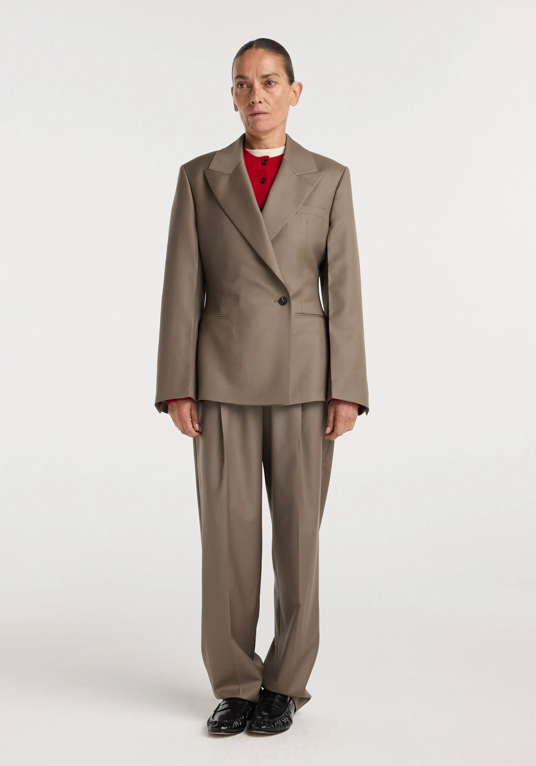 Hourglass shaped blazer | desert brown sold by Rohe product image thumbnail 2