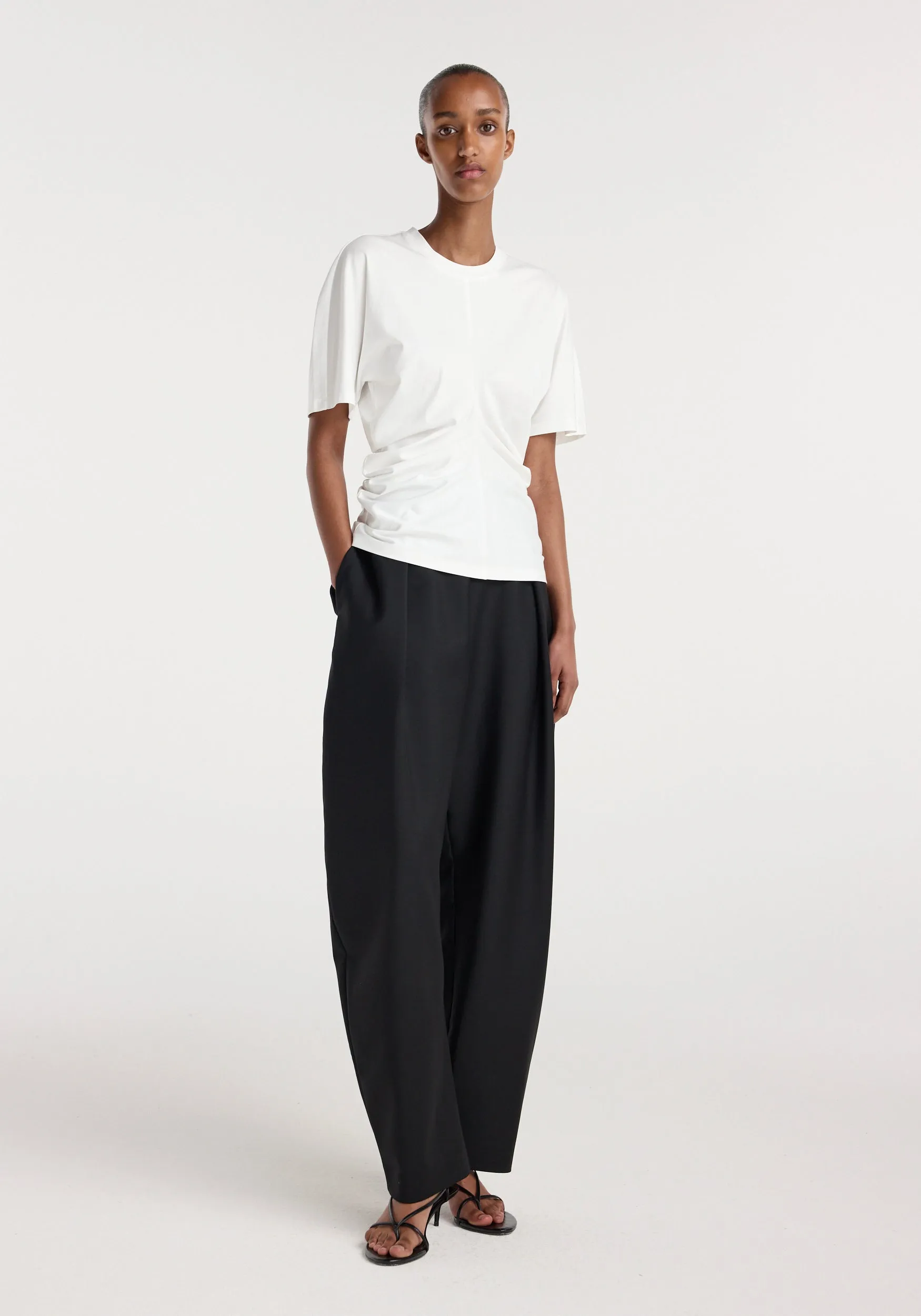 Draped t-shirt | off white sold by Rohe product image thumbnail 2