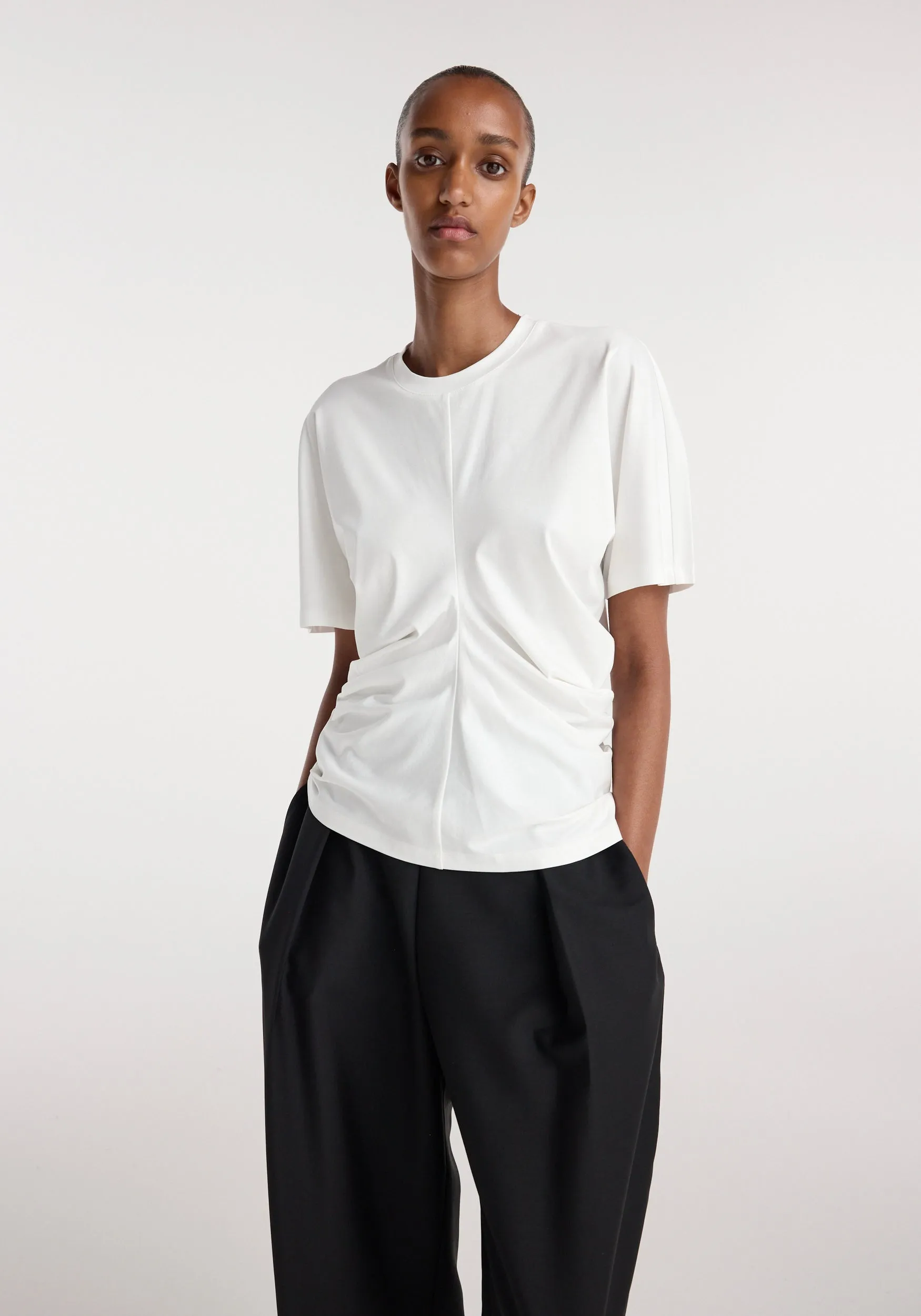 Draped t-shirt | off white sold by Rohe product image thumbnail 5