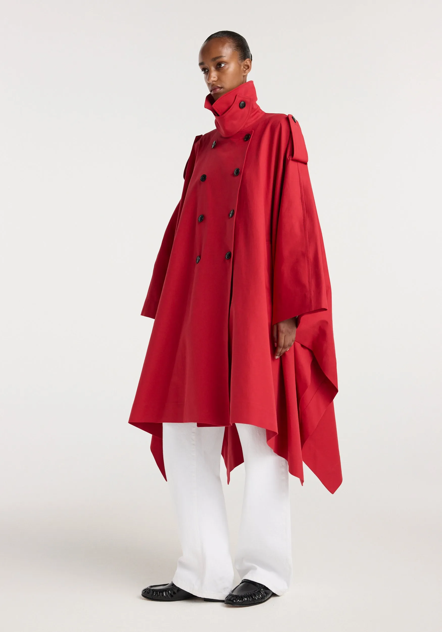 Cape trenchcoat | cherry sold by Rohe product image thumbnail 2