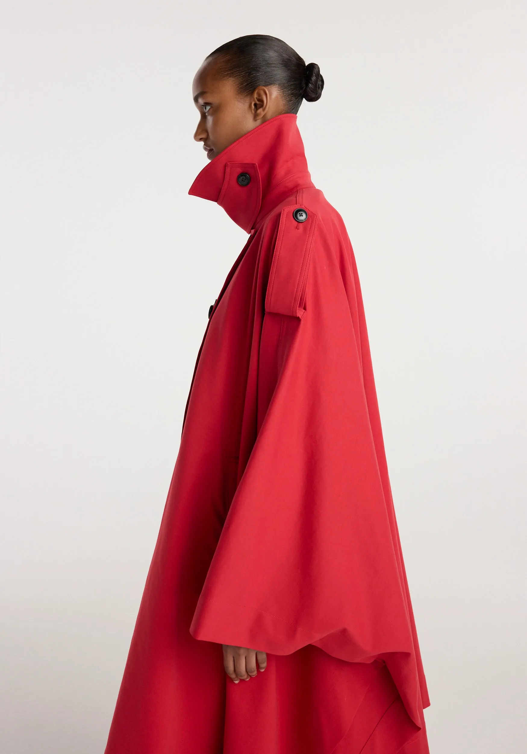 Cape trenchcoat | cherry sold by Rohe product image thumbnail 4