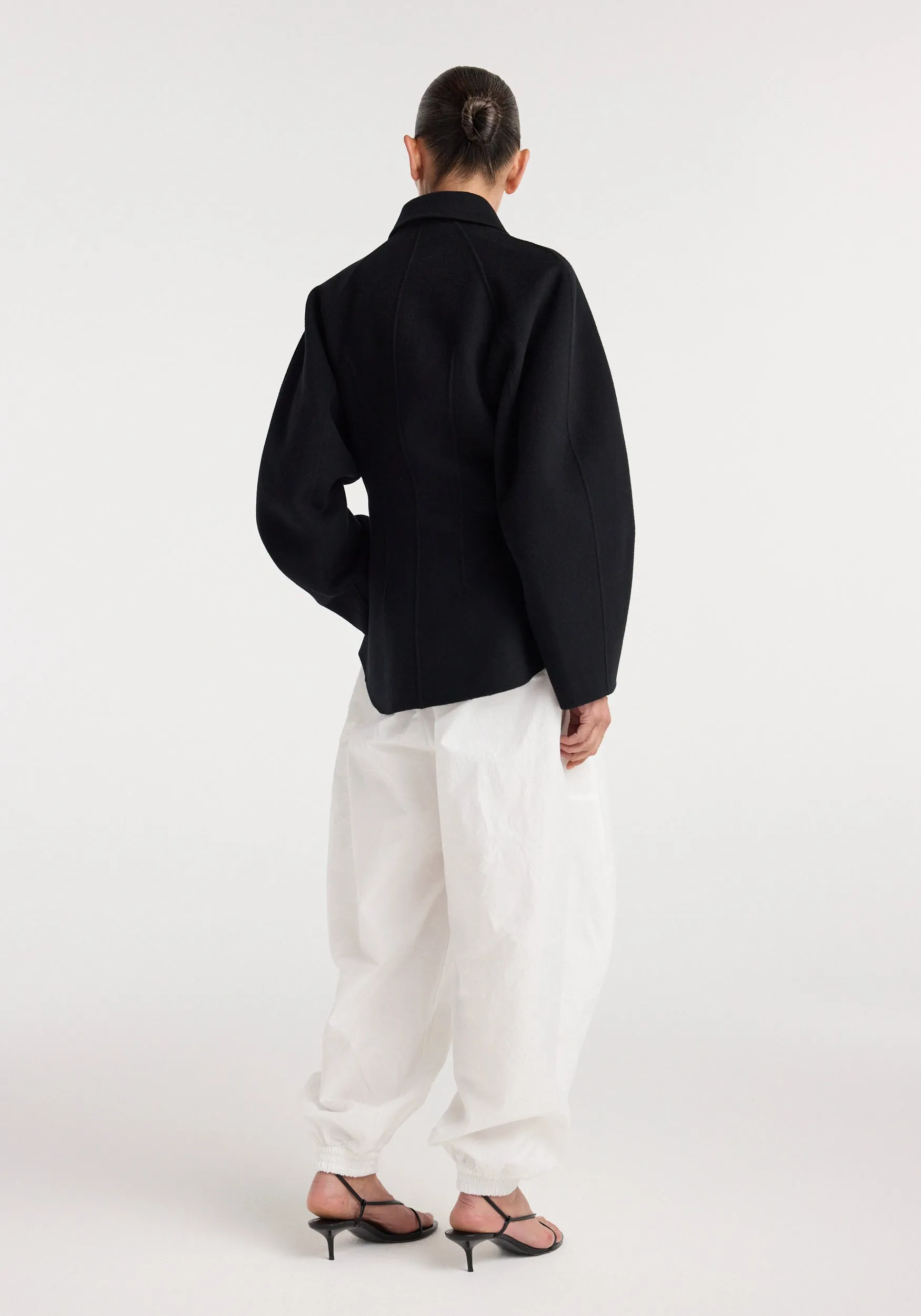 Double-faced sculptural jacket | black sold by Rohe product image thumbnail 4