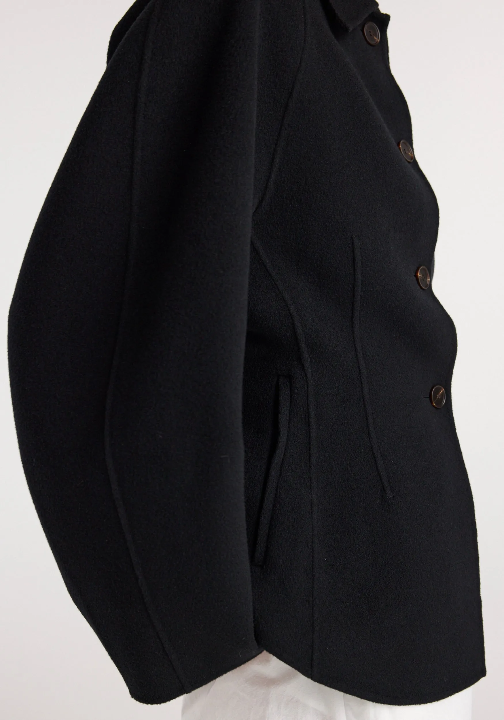 Double-faced sculptural jacket | black sold by Rohe product image thumbnail 5