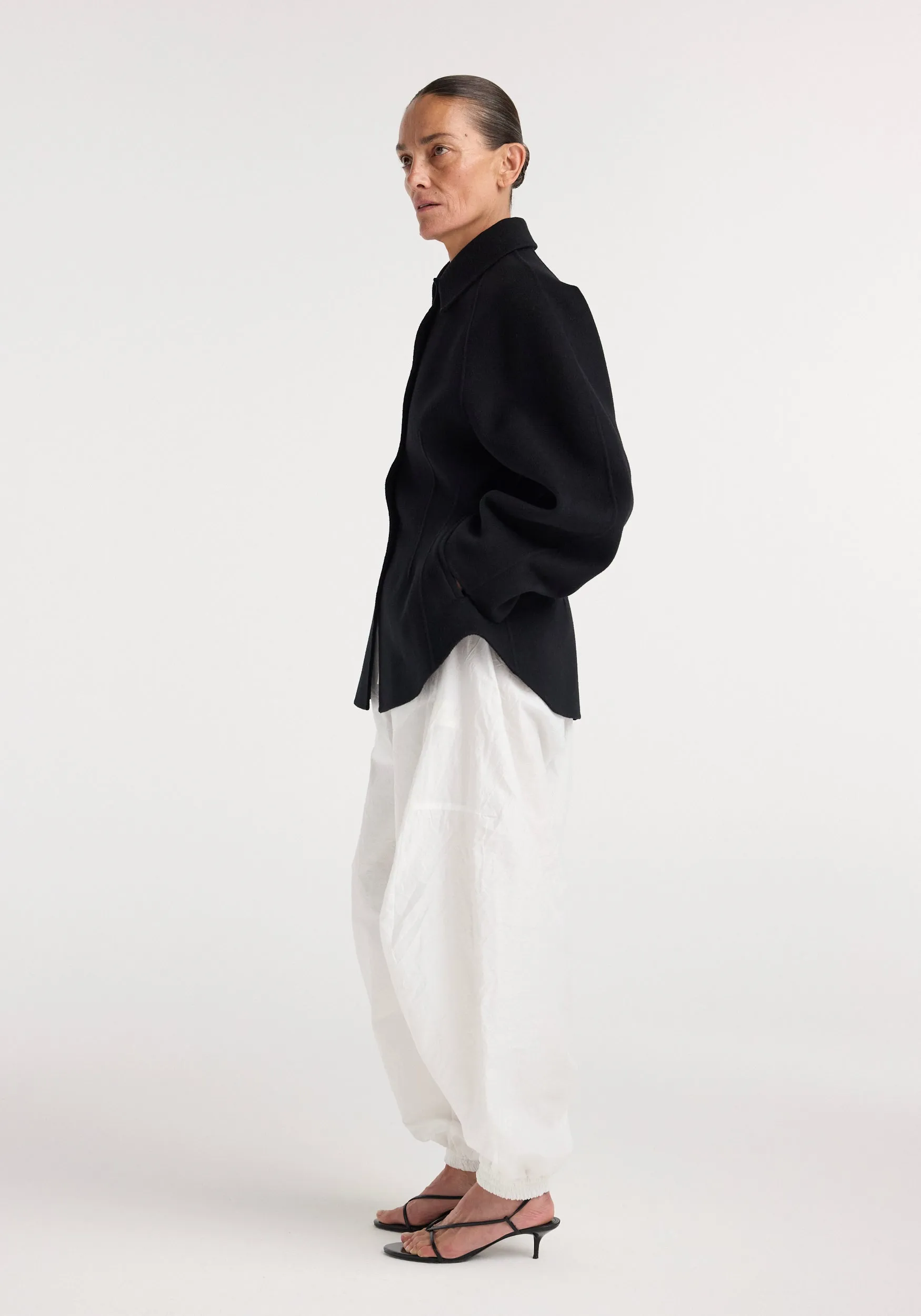 Double-faced sculptural jacket | black sold by Rohe product image thumbnail 2