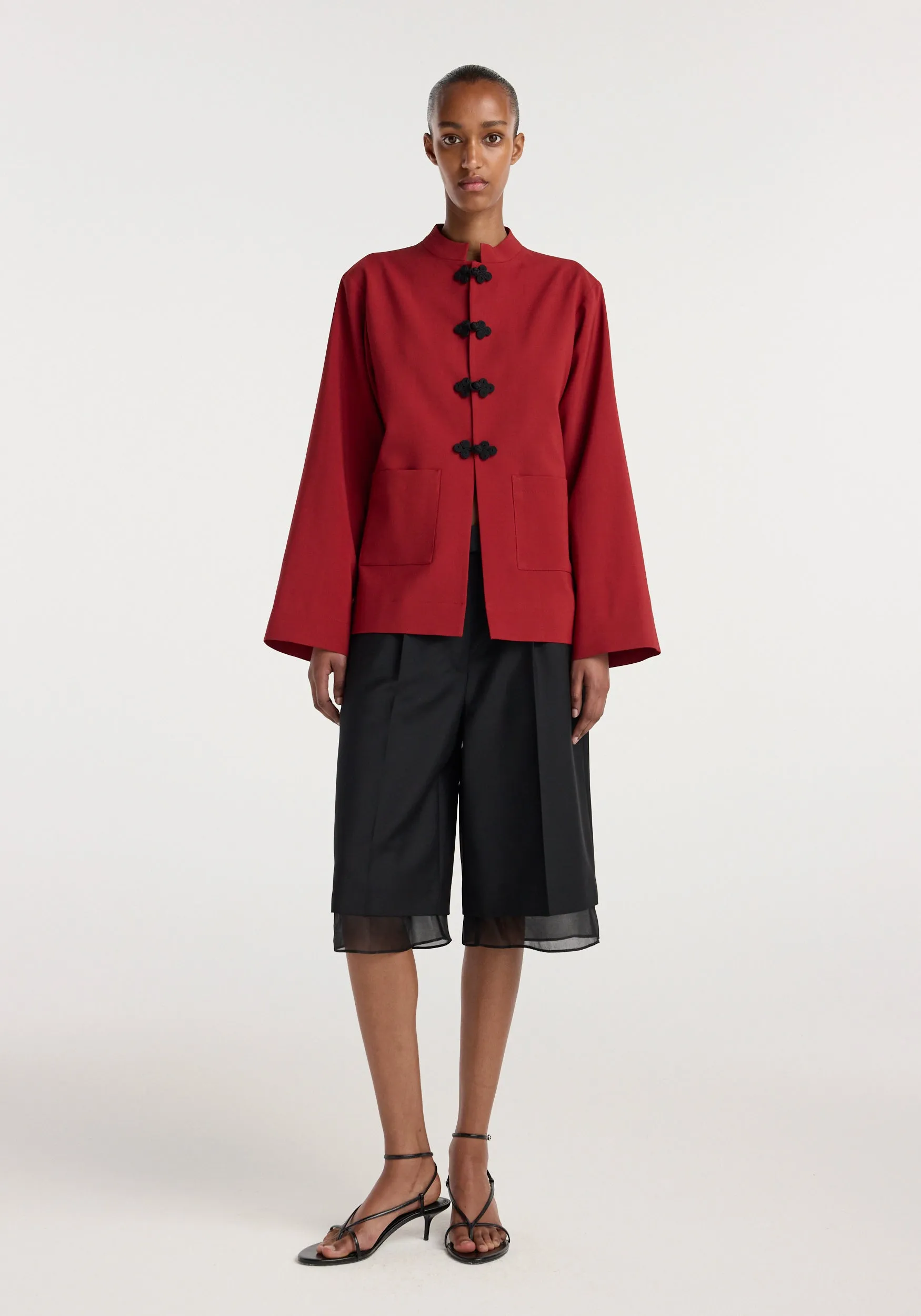 Pankou closure jacket | carmine sold by Rohe