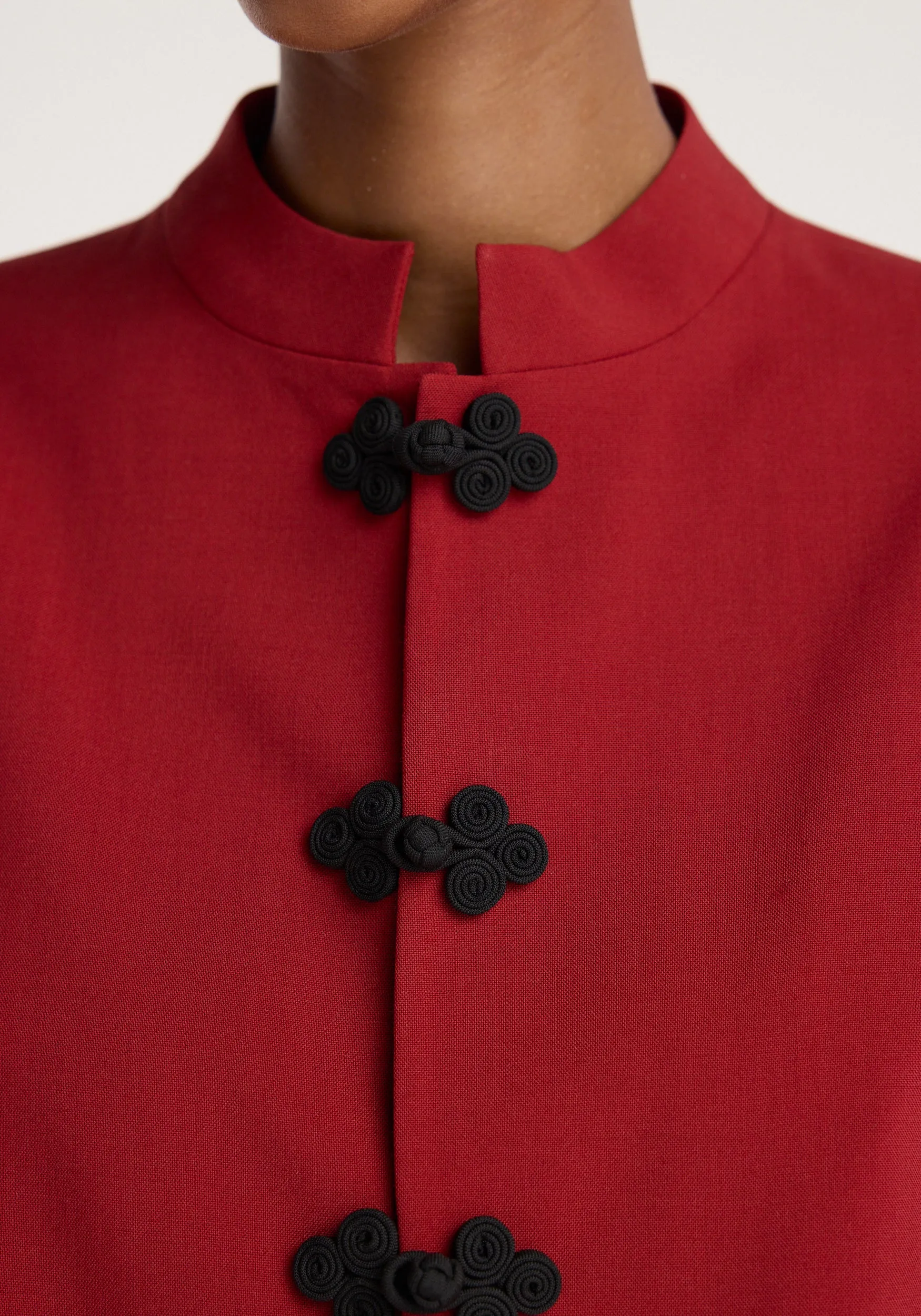 Pankou closure jacket | carmine sold by Rohe product image thumbnail 5