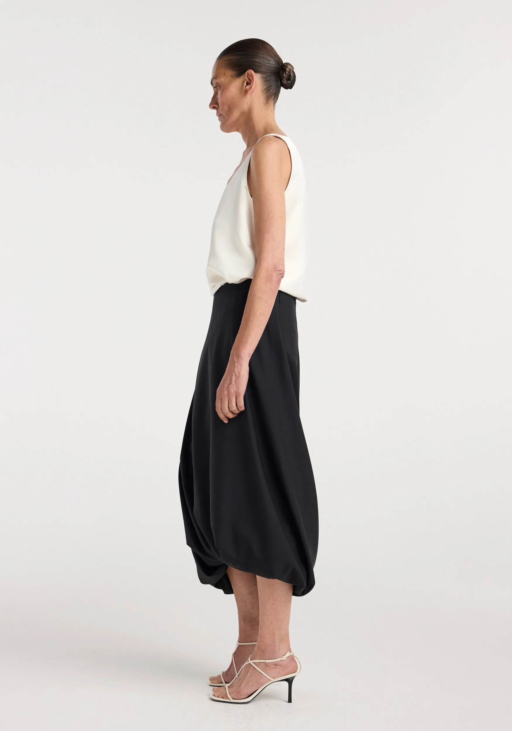 Satin scoop-neck top | ivory sold by Rohe product image thumbnail 2