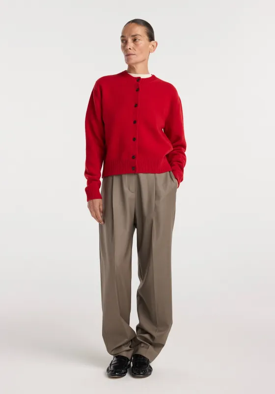 Classic cardigan | red made by Rohe