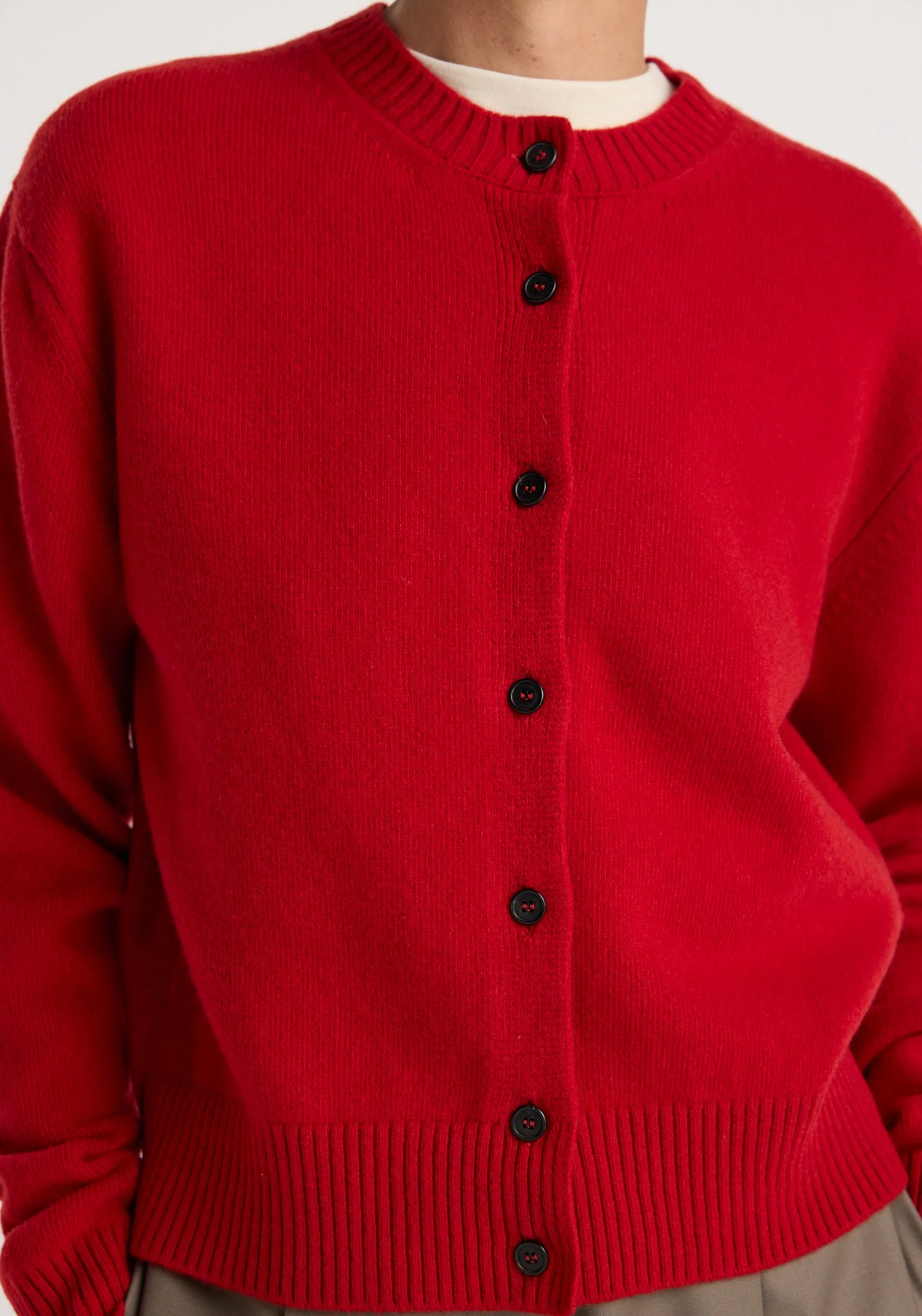 Classic cardigan | red sold by Rohe product image thumbnail 3