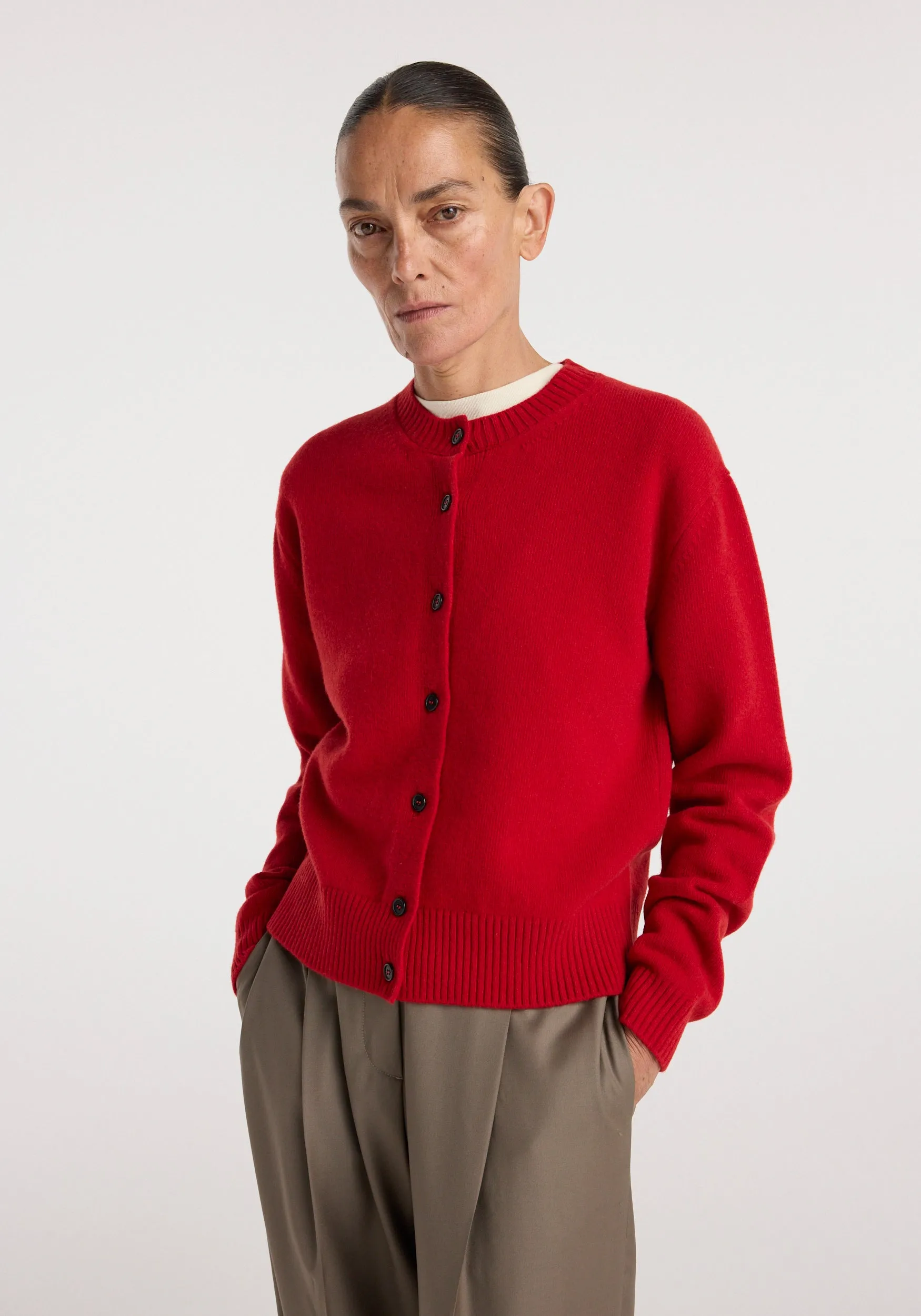 Classic cardigan | red sold by Rohe product image thumbnail 2