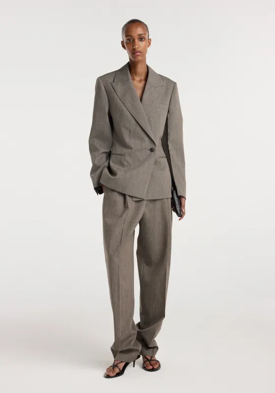 Hourglass shaped blazer | earth slub made by Rohe