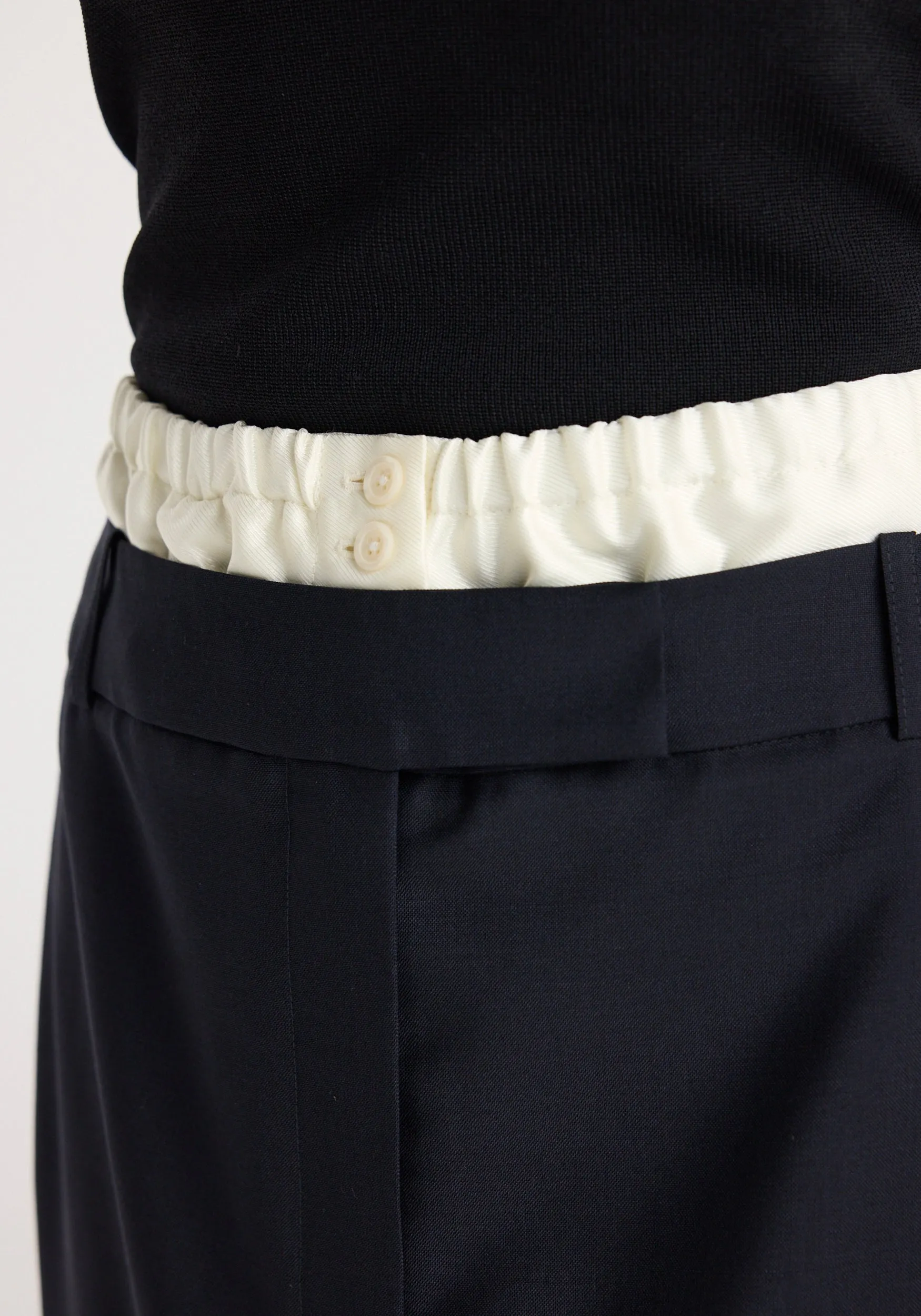 Boxer detailed skirt | navy sold by Rohe product image thumbnail 5