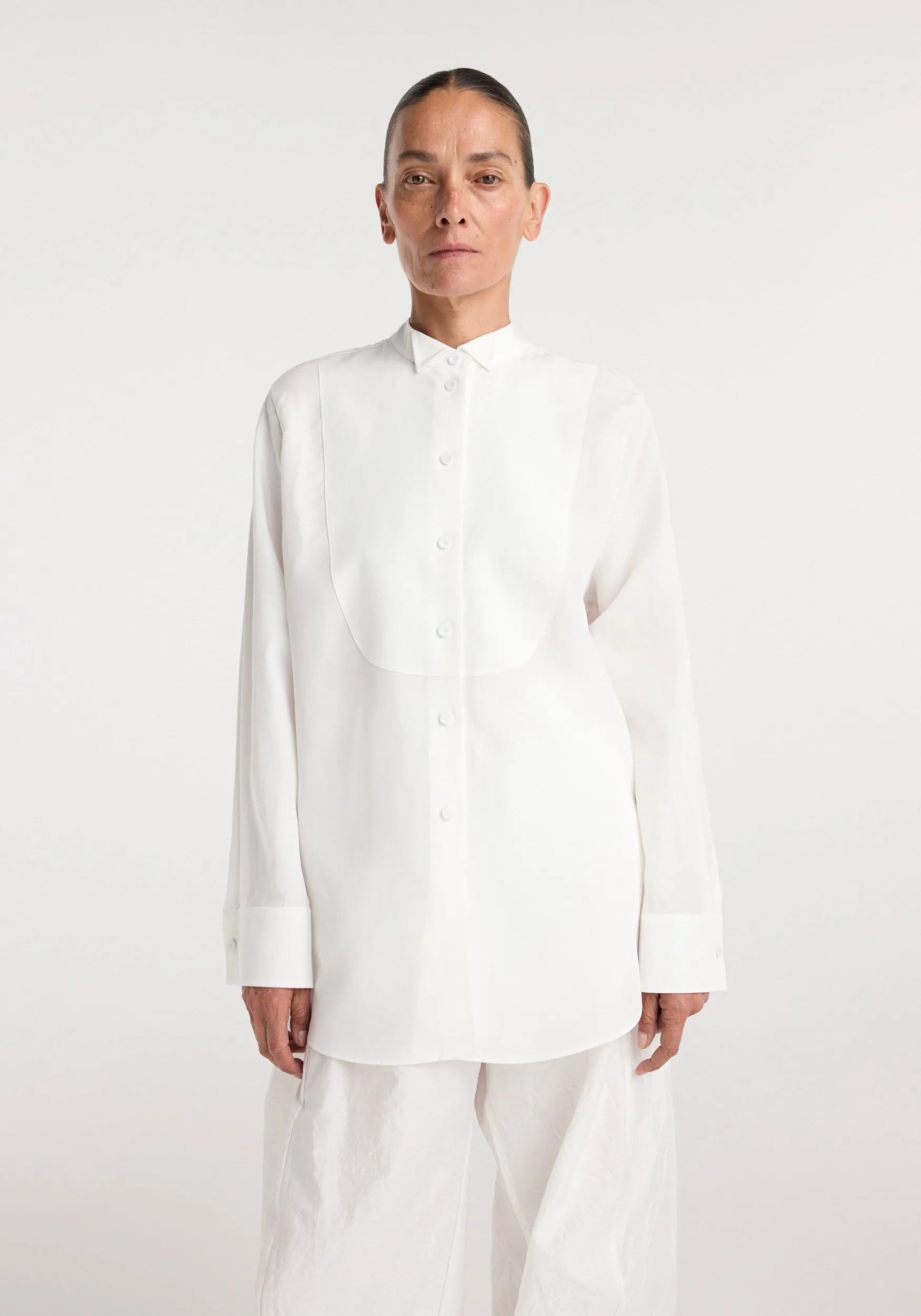 Tuxedo shirt | optic white sold by Rohe product image thumbnail 4