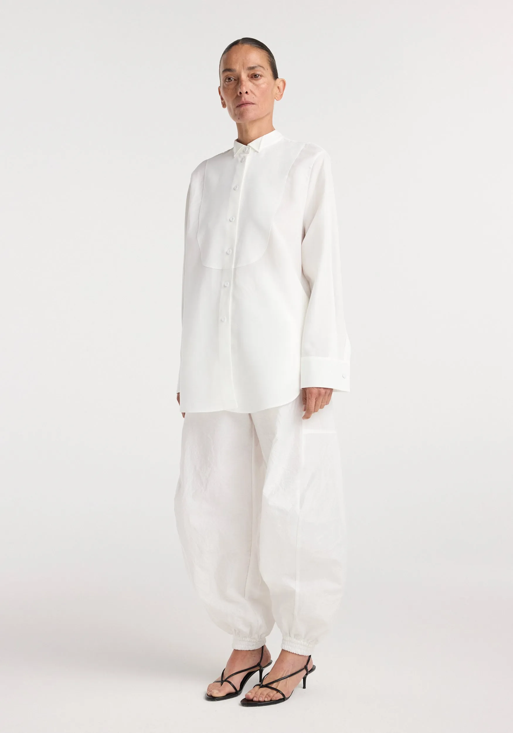 Tuxedo shirt | optic white sold by Rohe