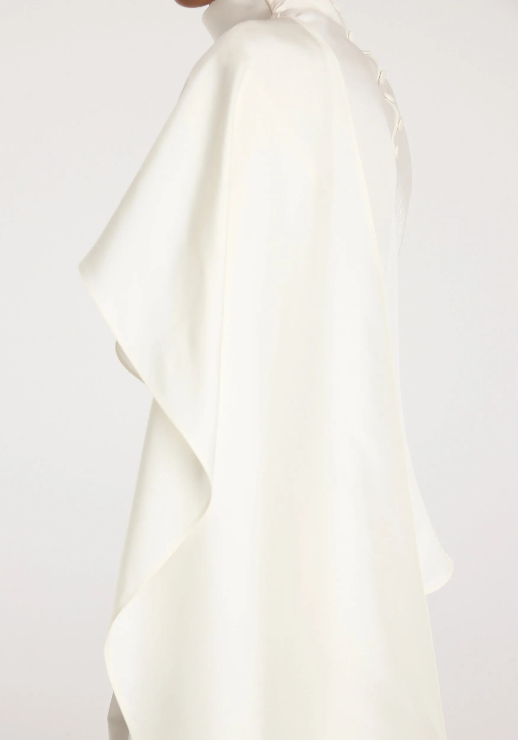 Silk foulard top | cream sold by Rohe product image thumbnail 5