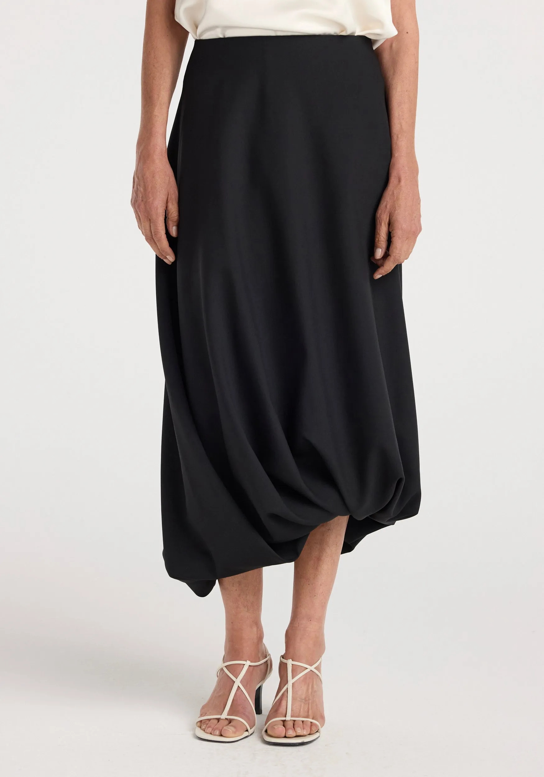 Twisted skirt | black sold by Rohe product image thumbnail 3