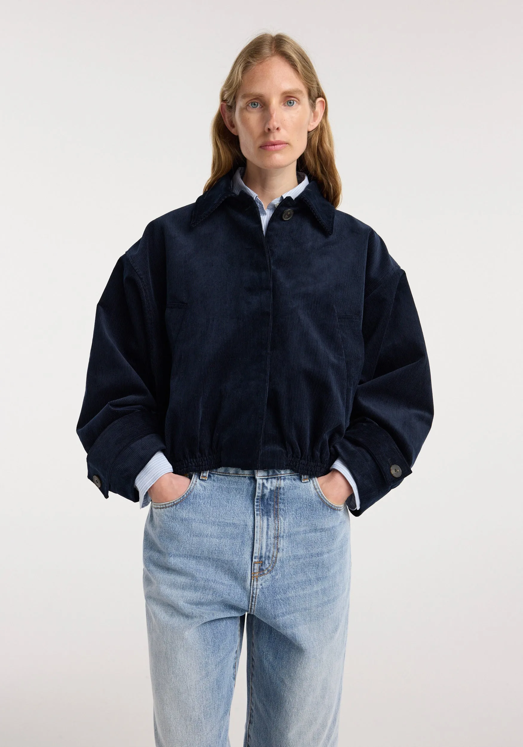 Corduroy blouson jacket | night sold by Rohe product image thumbnail 4