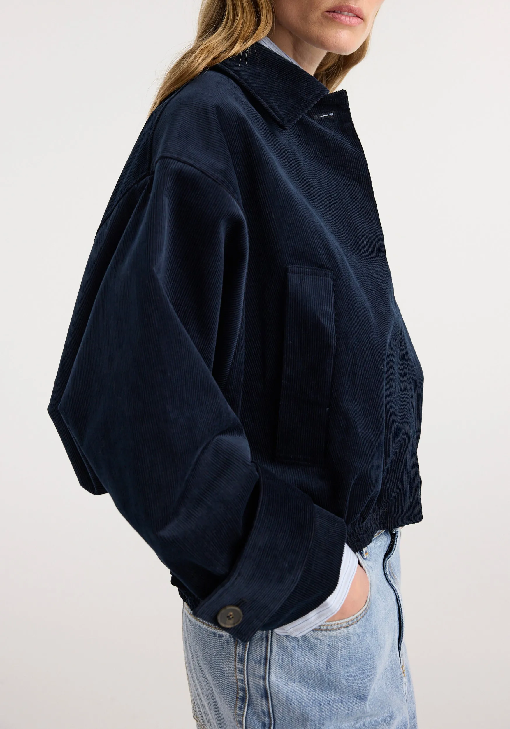 Corduroy blouson jacket | night sold by Rohe product image thumbnail 5