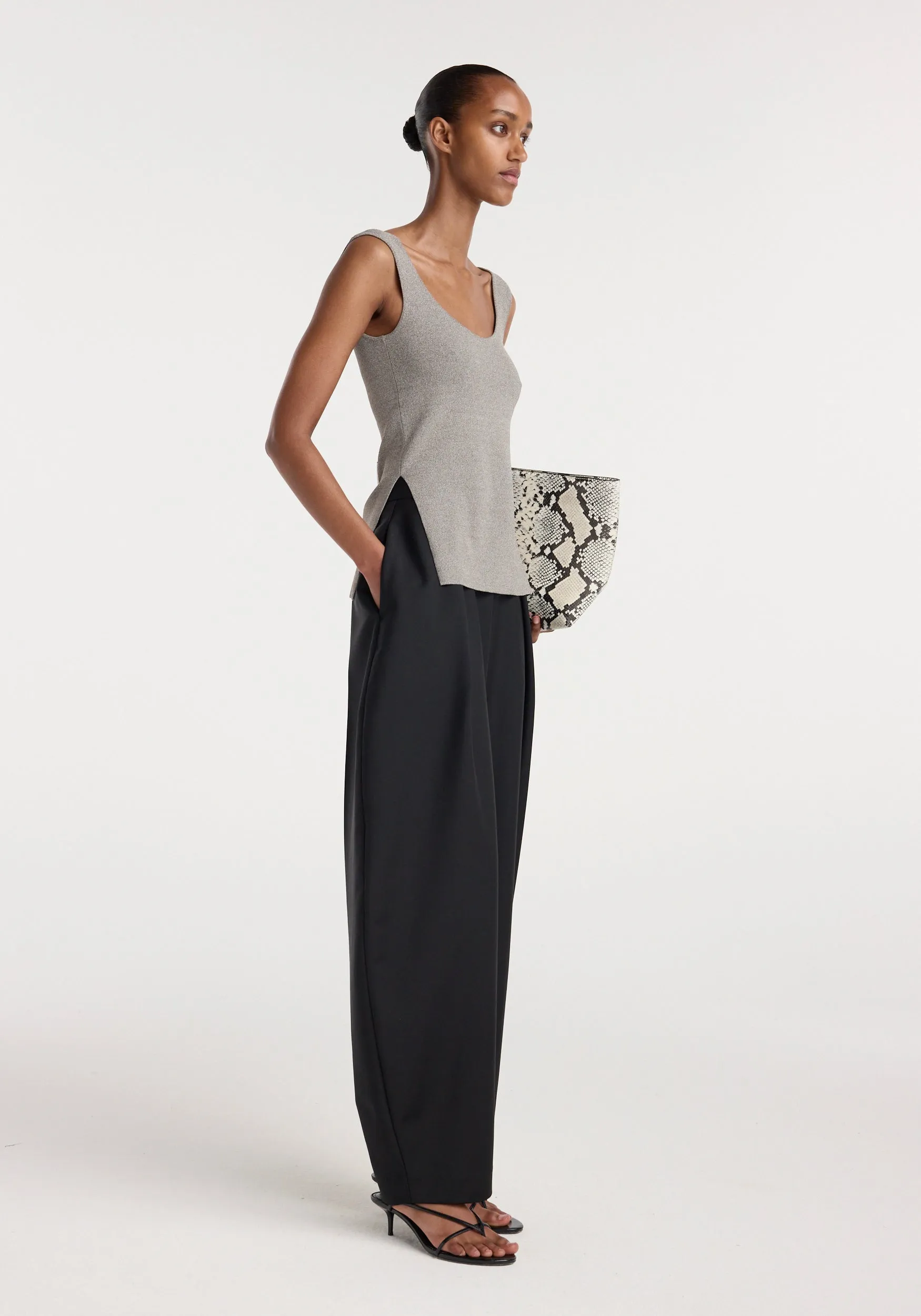 Long knitted bustier top | taupe melange sold by Rohe product image thumbnail 2