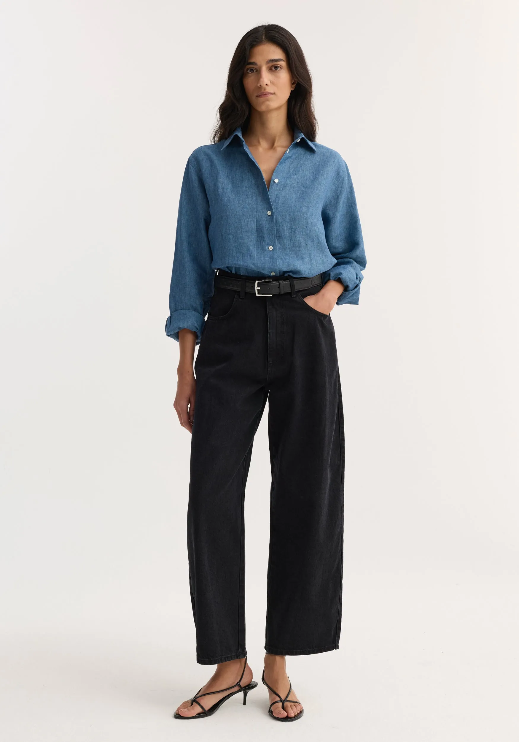 Berber - Barrel leg denim | black sold by Rohe