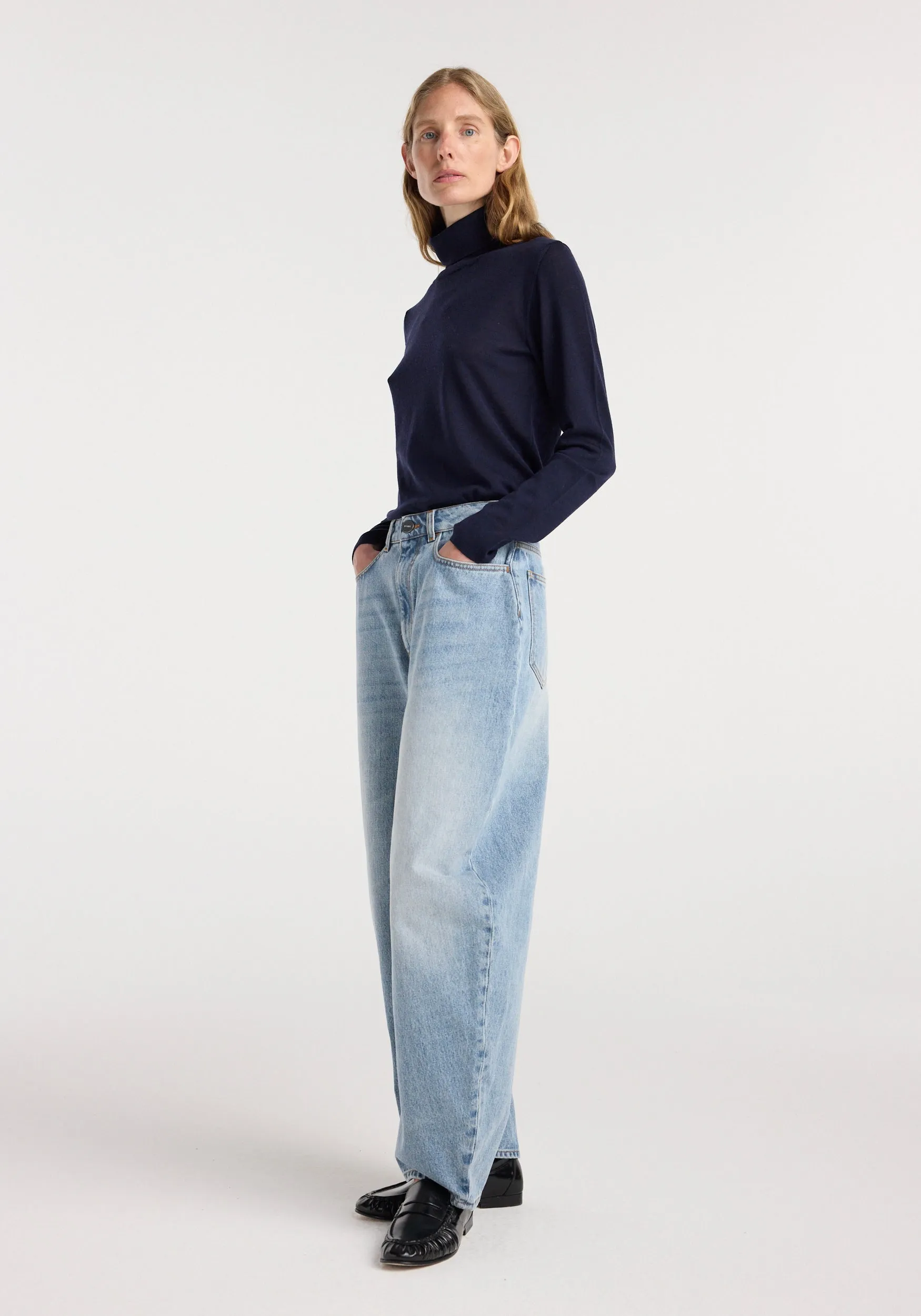 Fransje - Sculptural denim trousers | classic blue sold by Rohe product image thumbnail 2