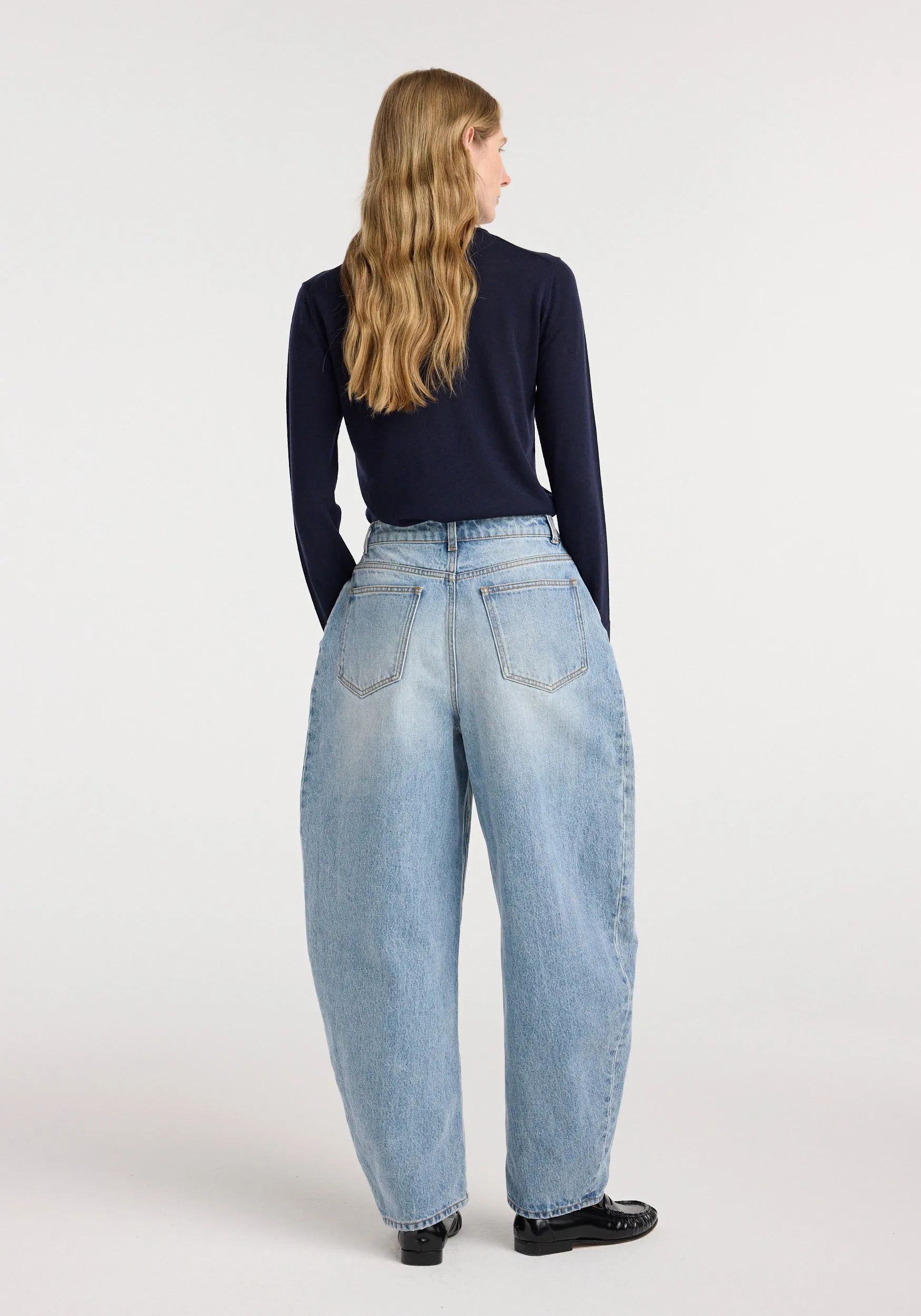 Fransje - Sculptural denim trousers | classic blue sold by Rohe product image thumbnail 3