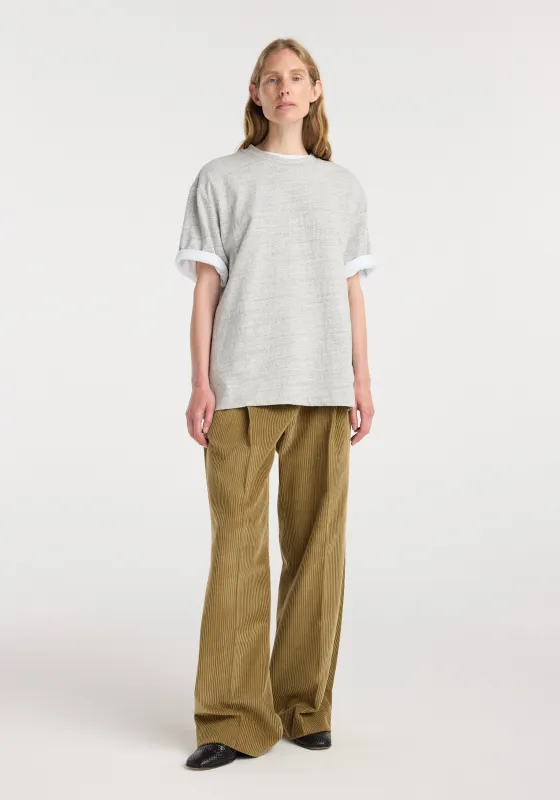 Japanese mouliné jersey t-shirt | grey mouliné made by Rohe