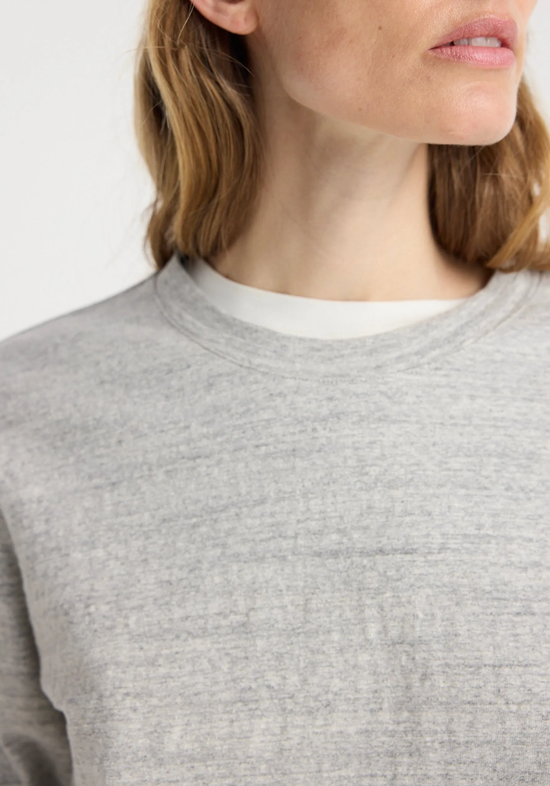 Japanese mouliné jersey long sleeve | grey mouliné sold by Rohe product image thumbnail 5