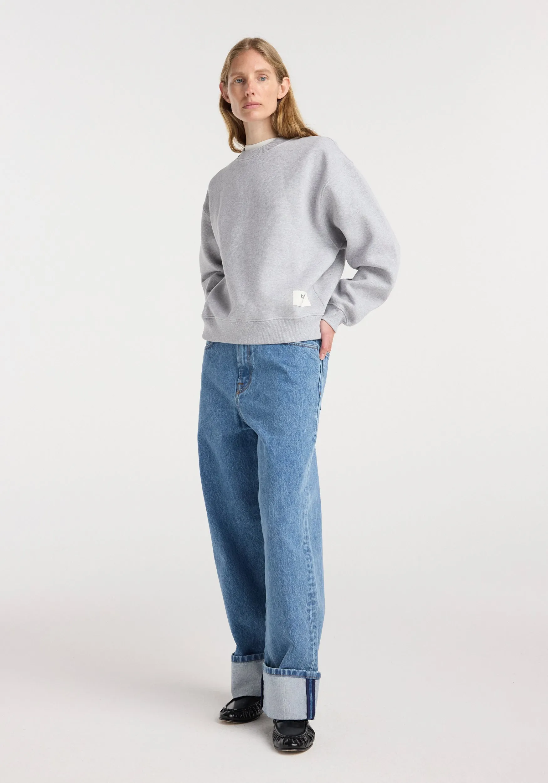 Sweatshirt | mid grey melange sold by Rohe product image thumbnail 2