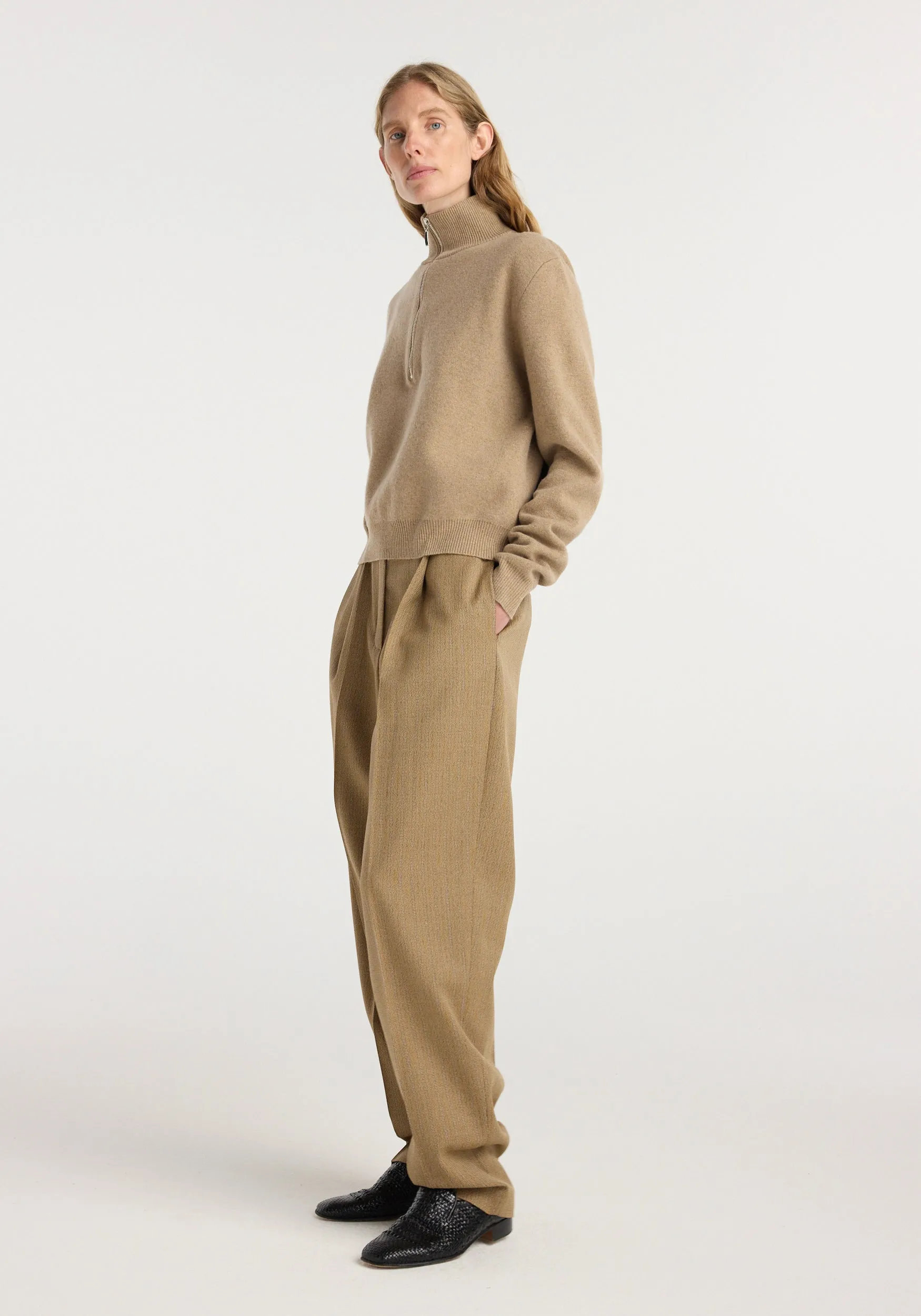 Daria - Single pleat tapered trousers | heritage stripe sold by Rohe product image thumbnail 2