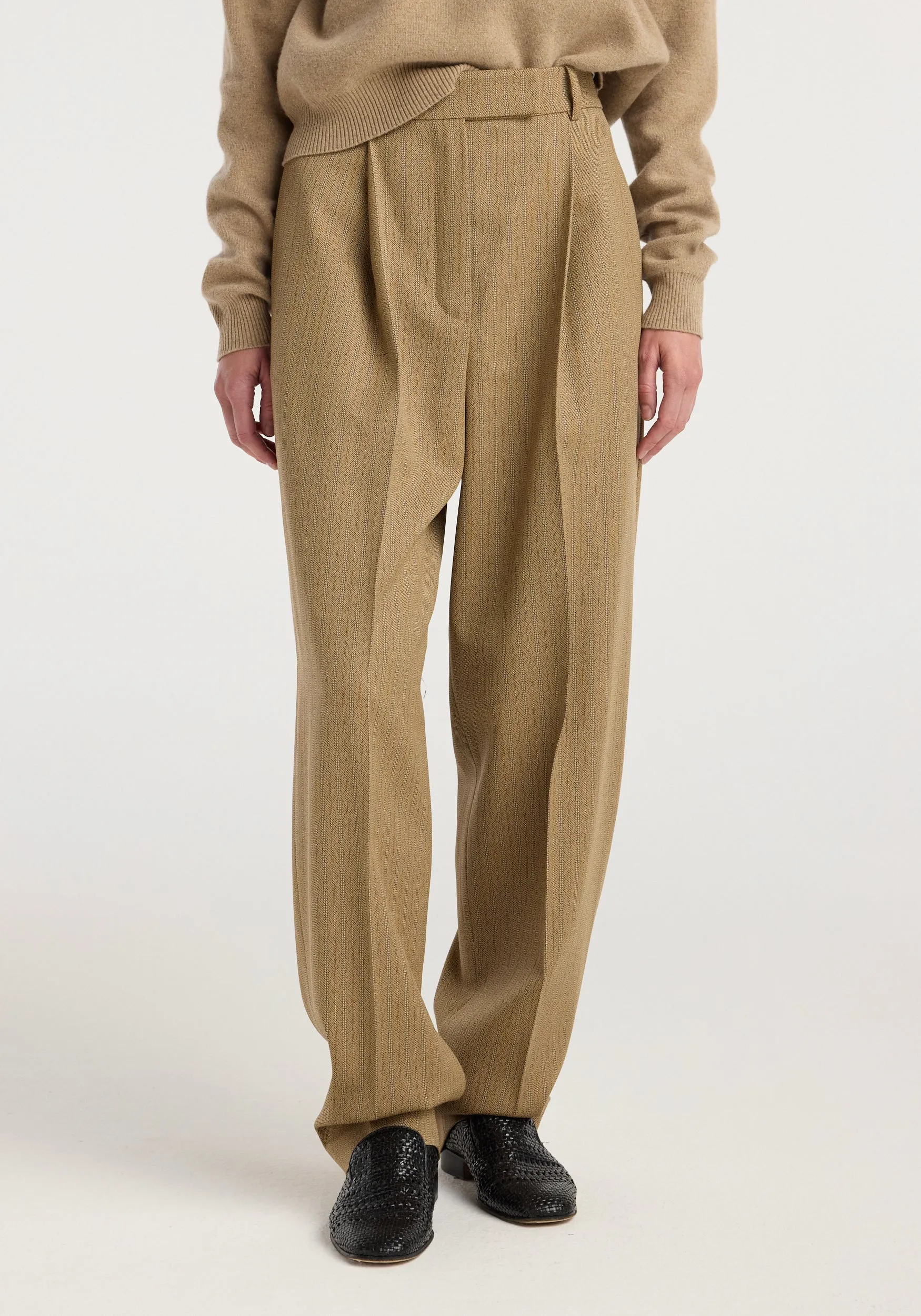 Daria - Single pleat tapered trousers | heritage stripe sold by Rohe product image thumbnail 4