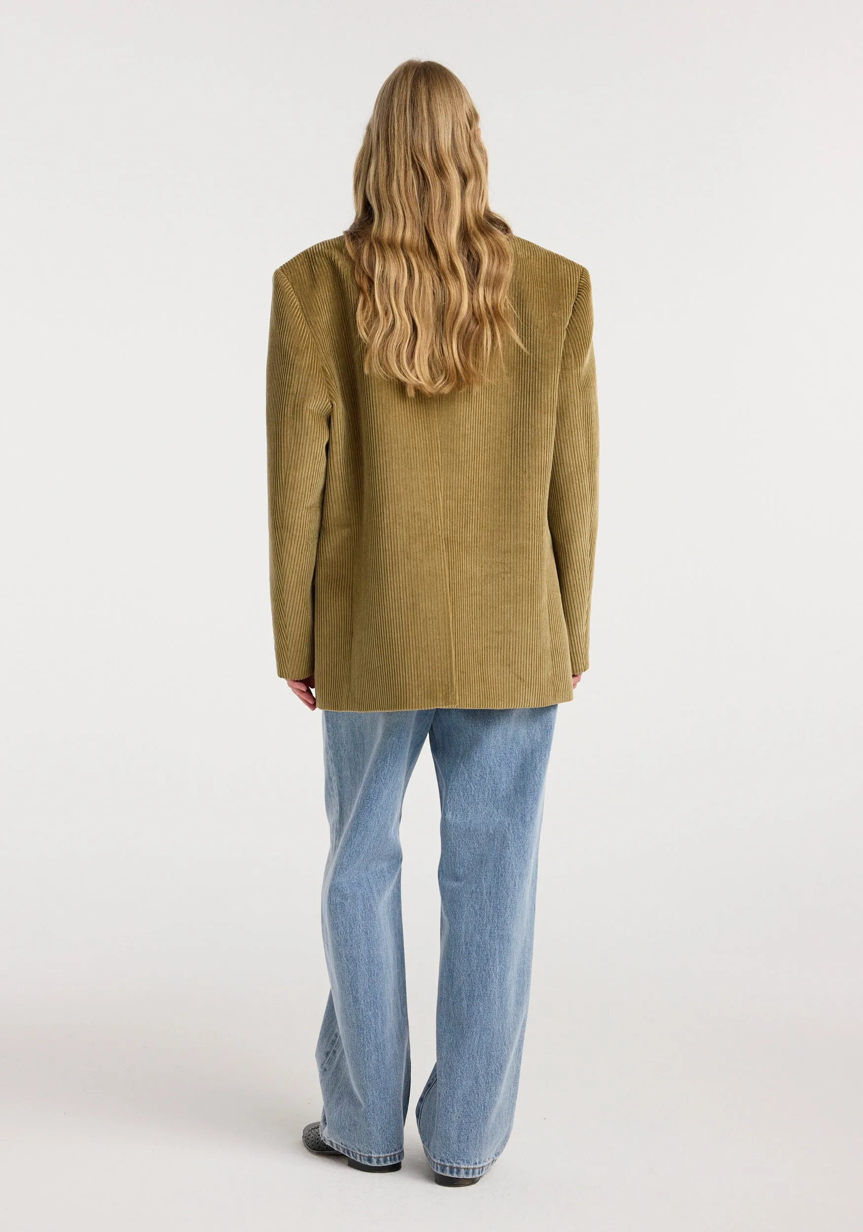 Oversized corduroy blazer jacket | beige sold by Rohe product image thumbnail 3
