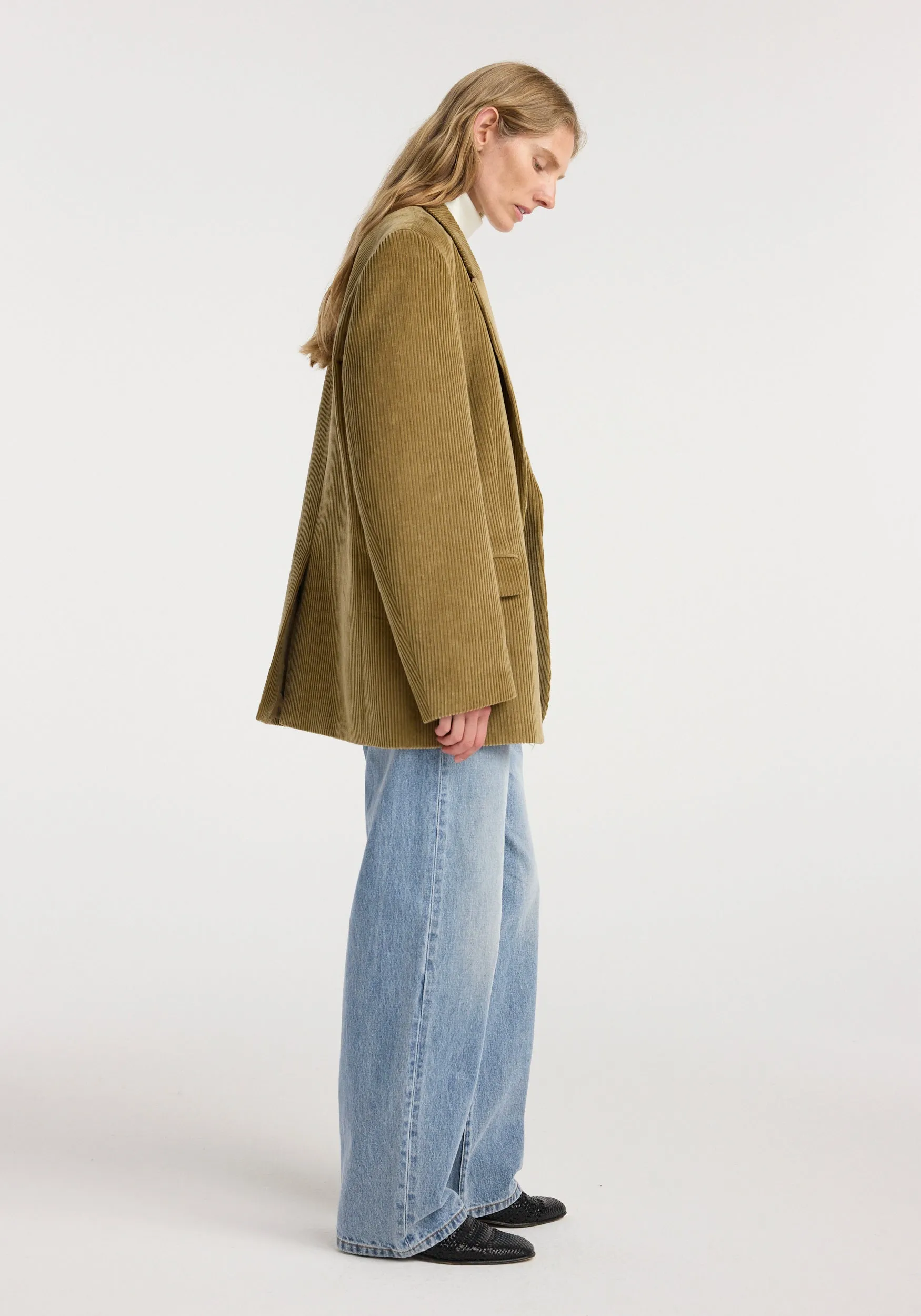 Oversized corduroy blazer jacket | beige sold by Rohe product image thumbnail 2