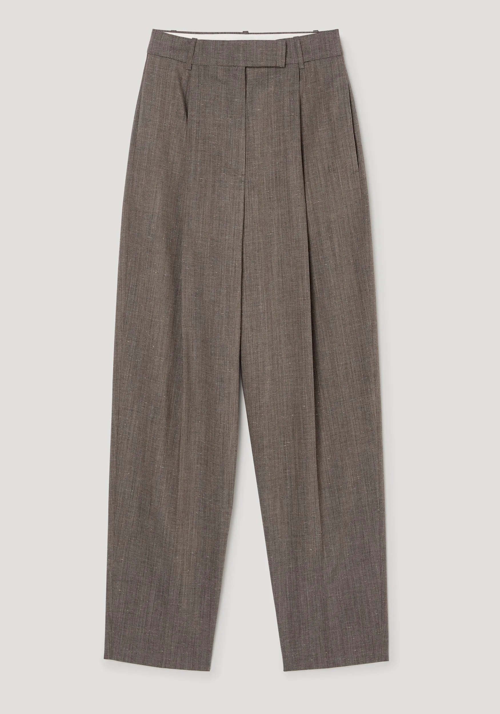 Daria - Single pleat tapered trousers | earth slub sold by Rohe product image thumbnail 5