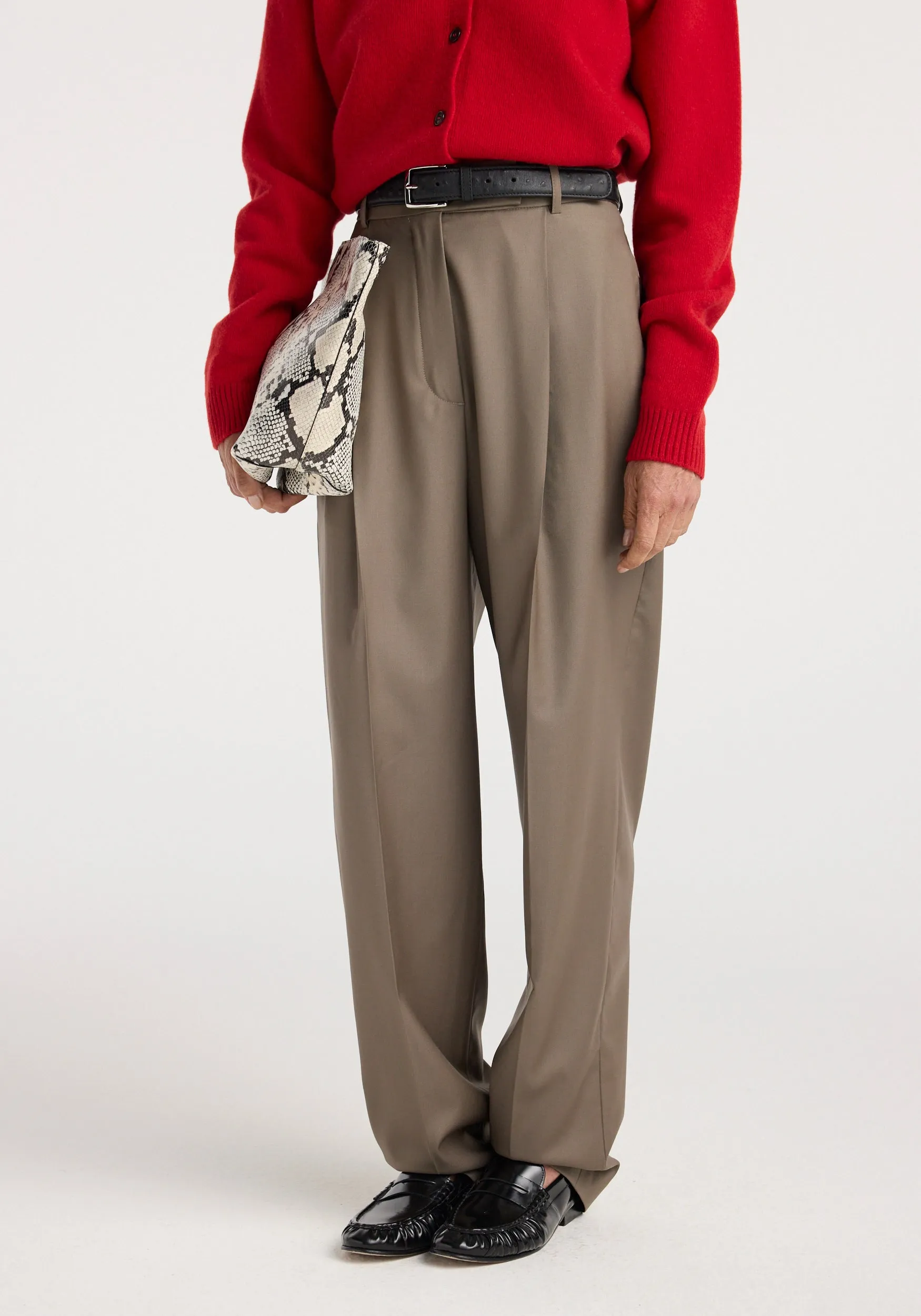 Daria - Single pleat tapered trousers | desert brown sold by Rohe product image thumbnail 2