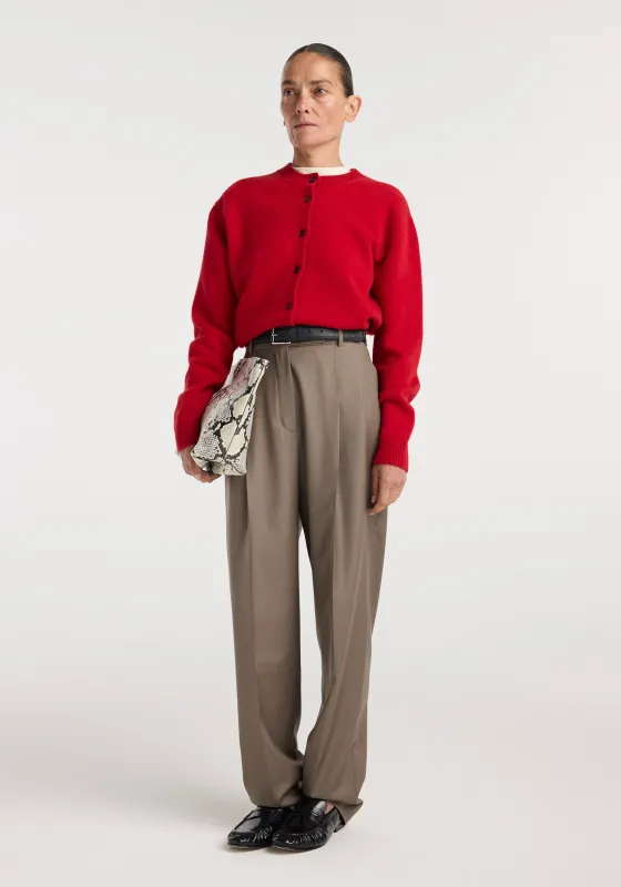 Daria - Single pleat tapered trousers | desert brown made by Rohe