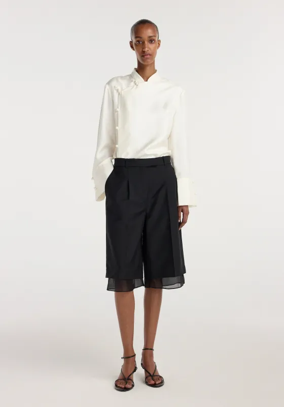 Organza lined shorts | black made by Rohe
