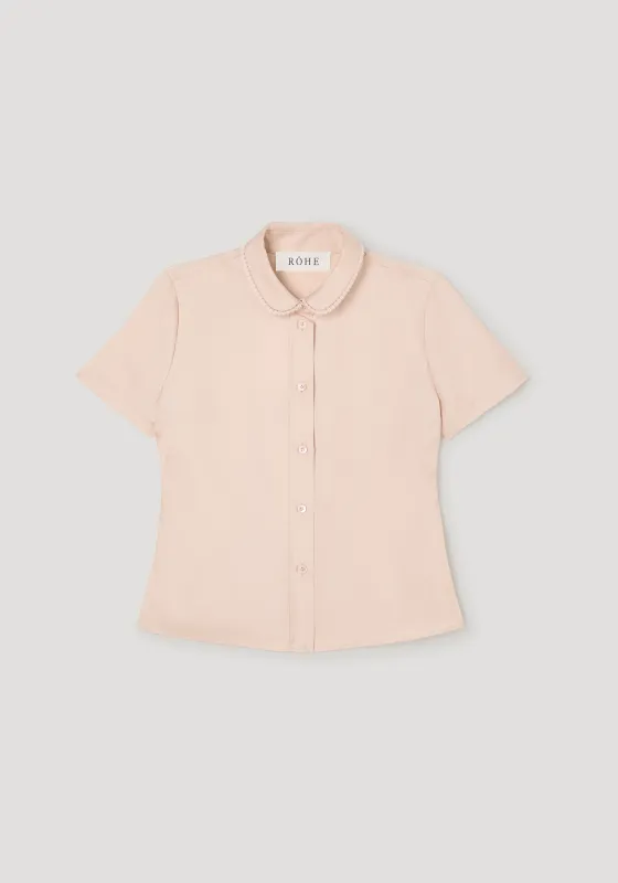 Embroidered silk fitted shirt | rose made by Rohe