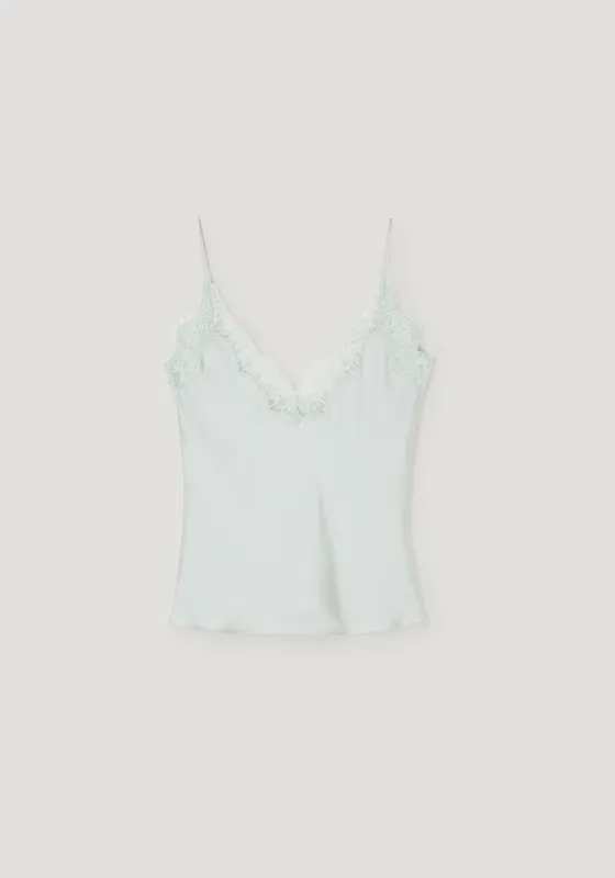 Lace silk camisole | foam made by Rohe