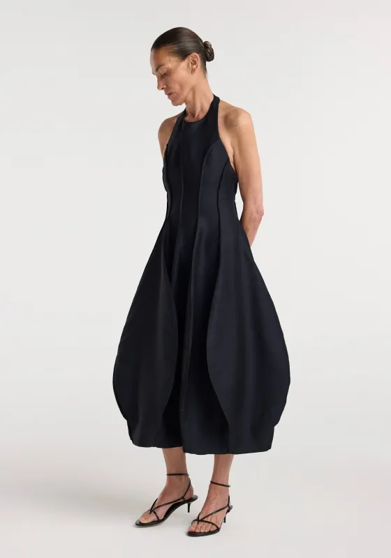 Open back tulip dress | night made by Rohe