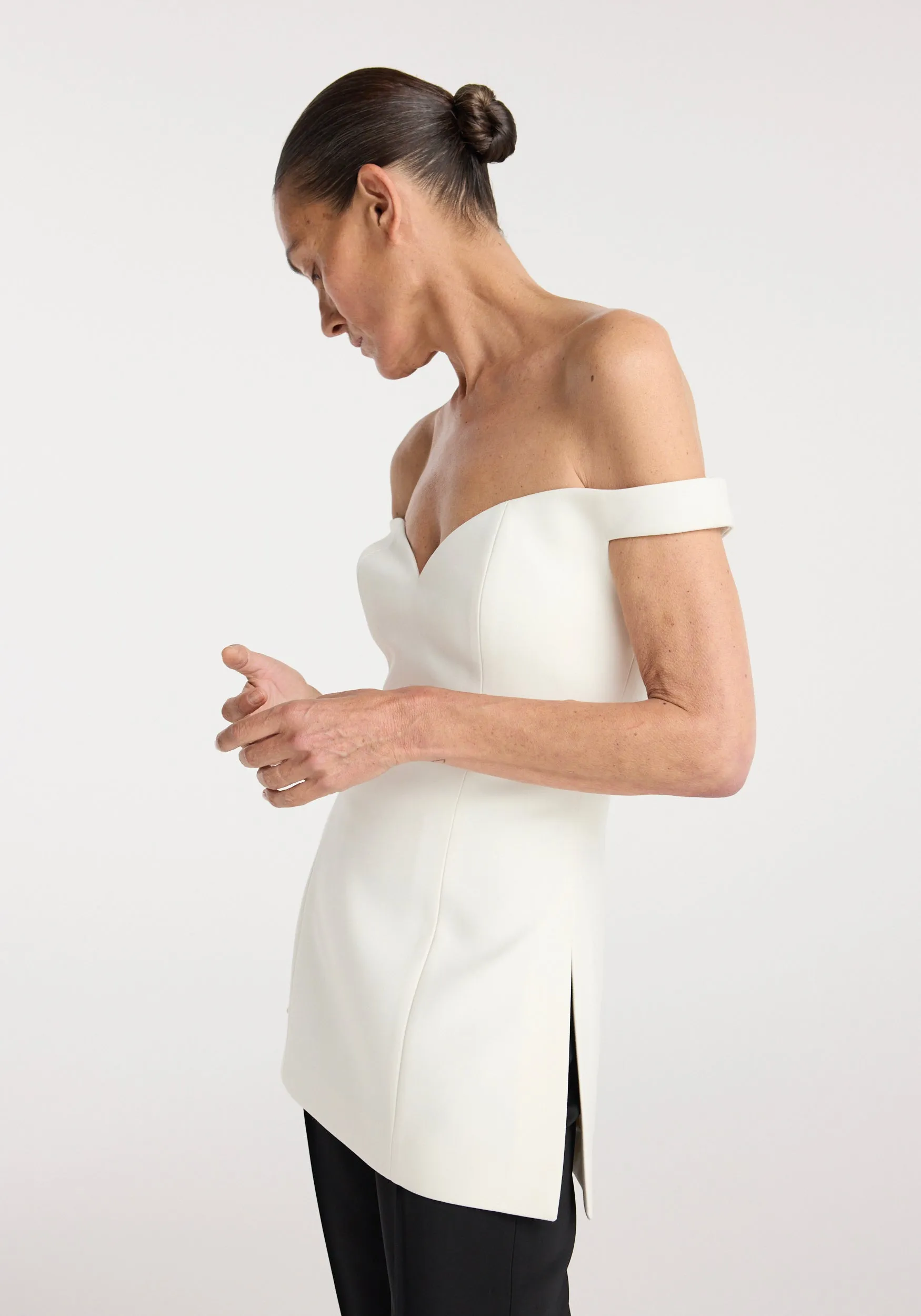 Off shoulder top | cream sold by Rohe product image thumbnail 3
