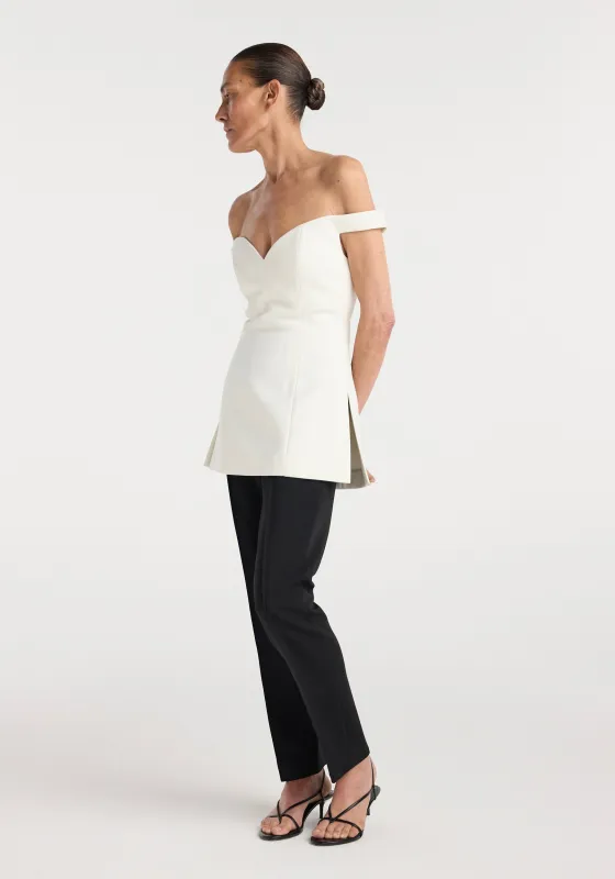 Off shoulder top | cream made by Rohe