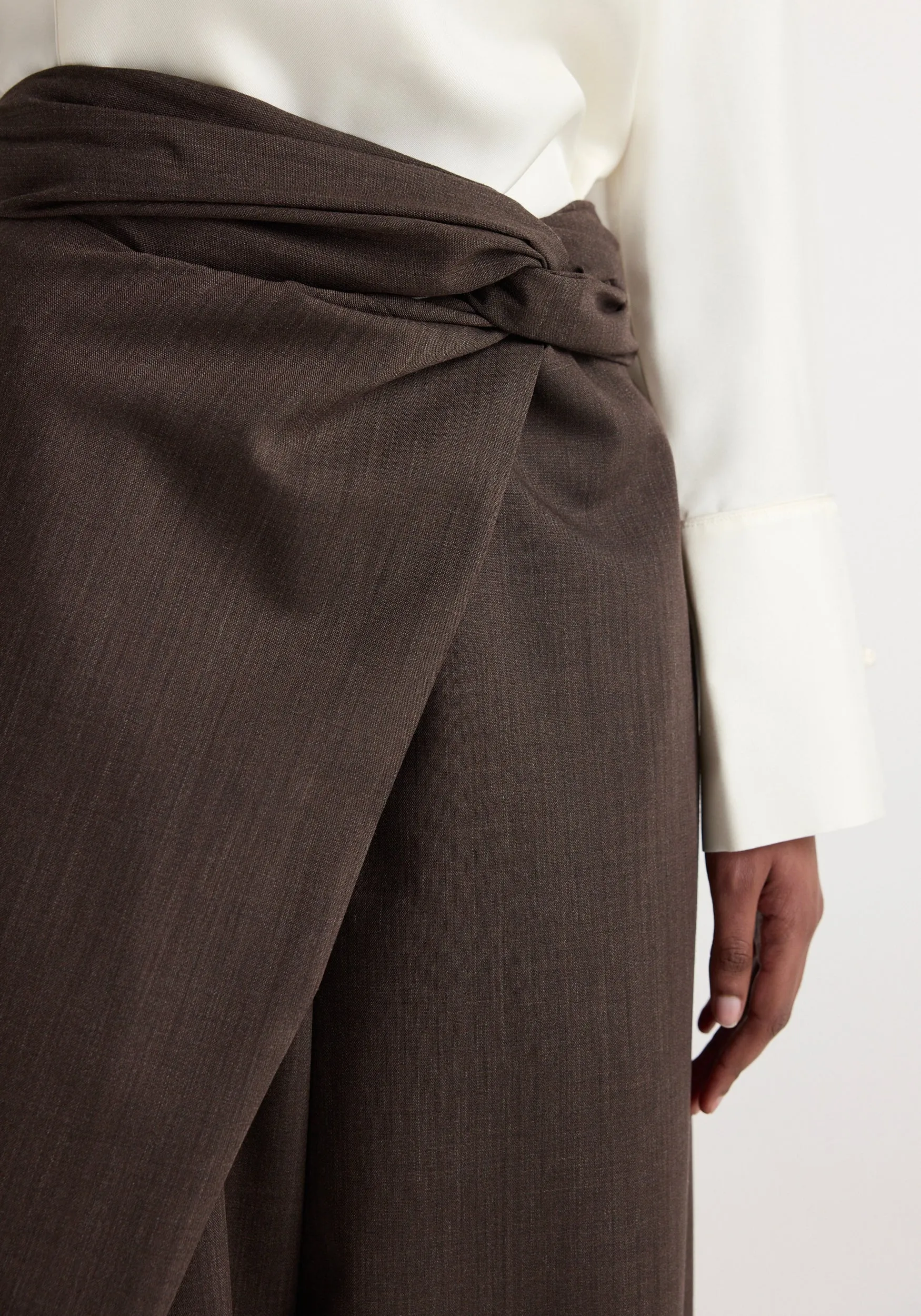 Sarong knot trousers | dark brown sold by Rohe product image thumbnail 5