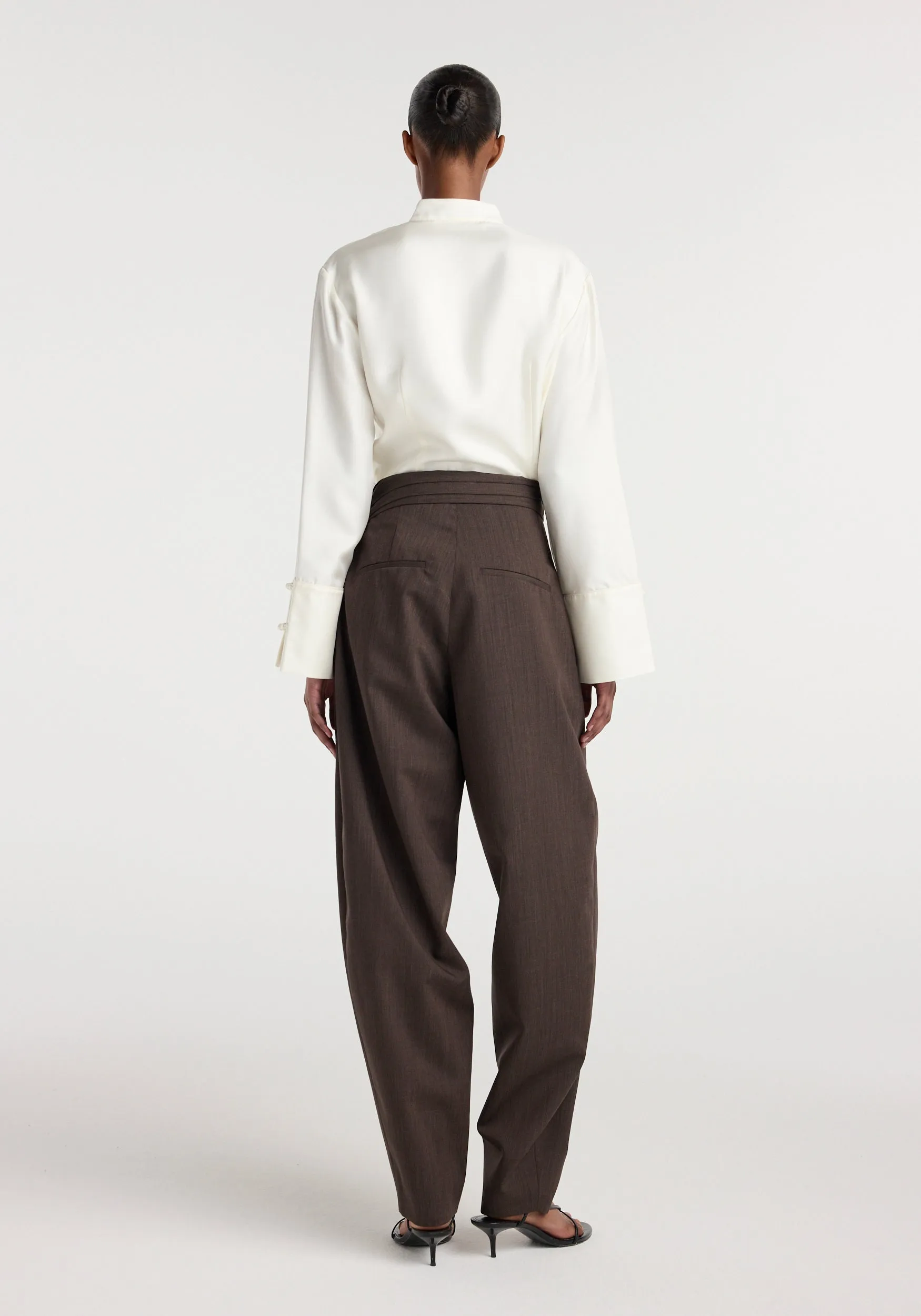 Sarong knot trousers | dark brown sold by Rohe product image thumbnail 3