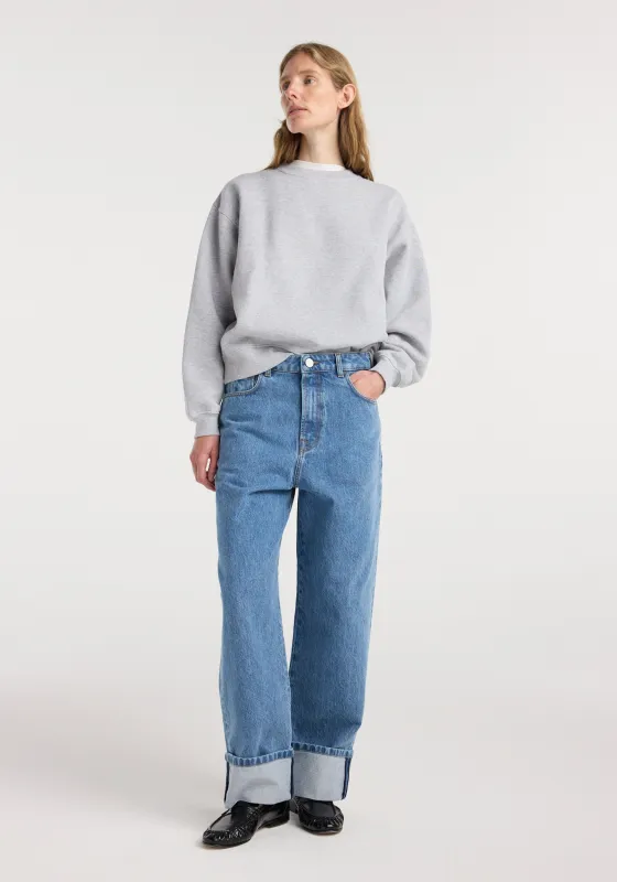 Rixt - Turn-up baggy denim | heritage blue made by Rohe