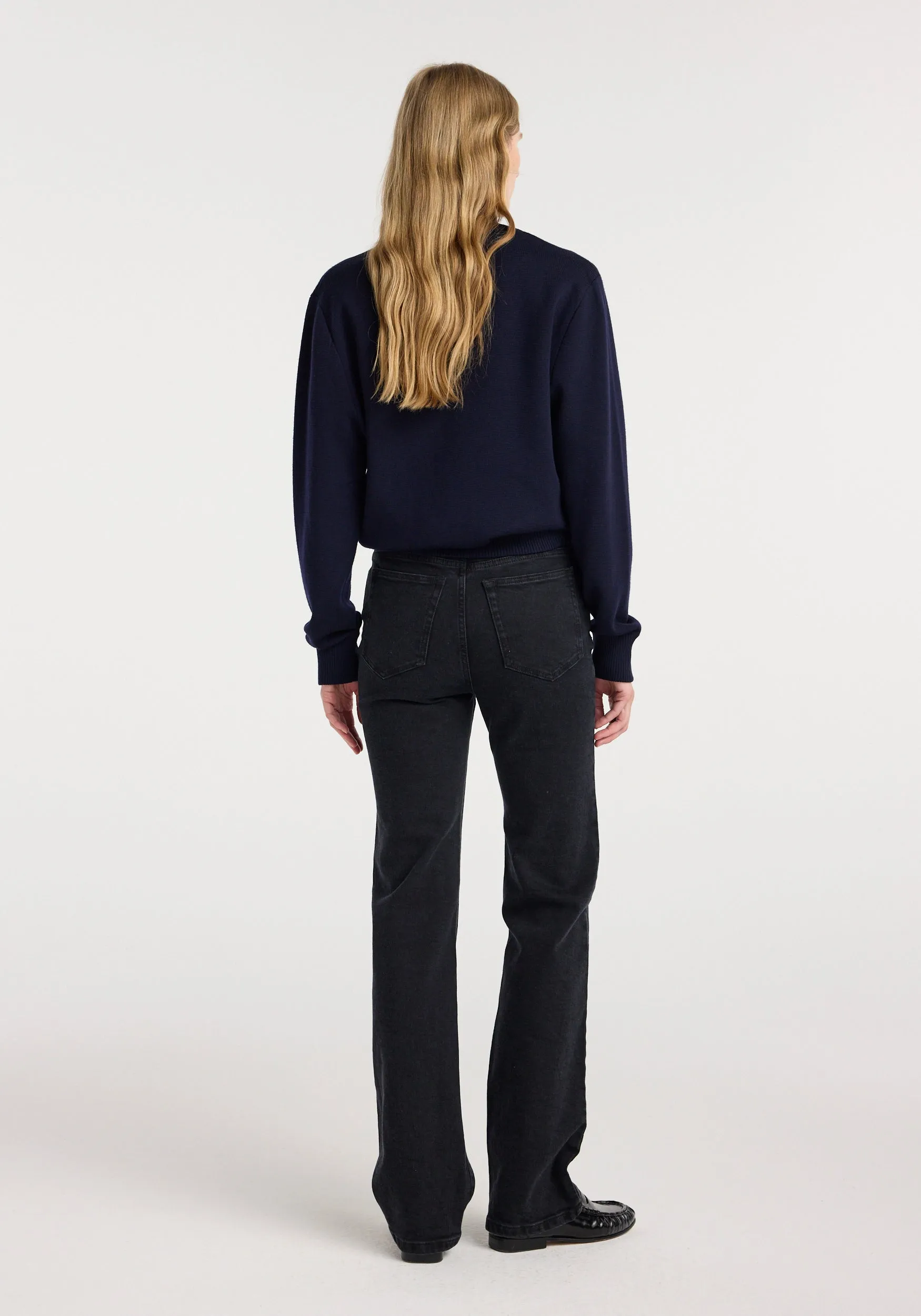 Double v-neck jumper | navy sold by Rohe product image thumbnail 3