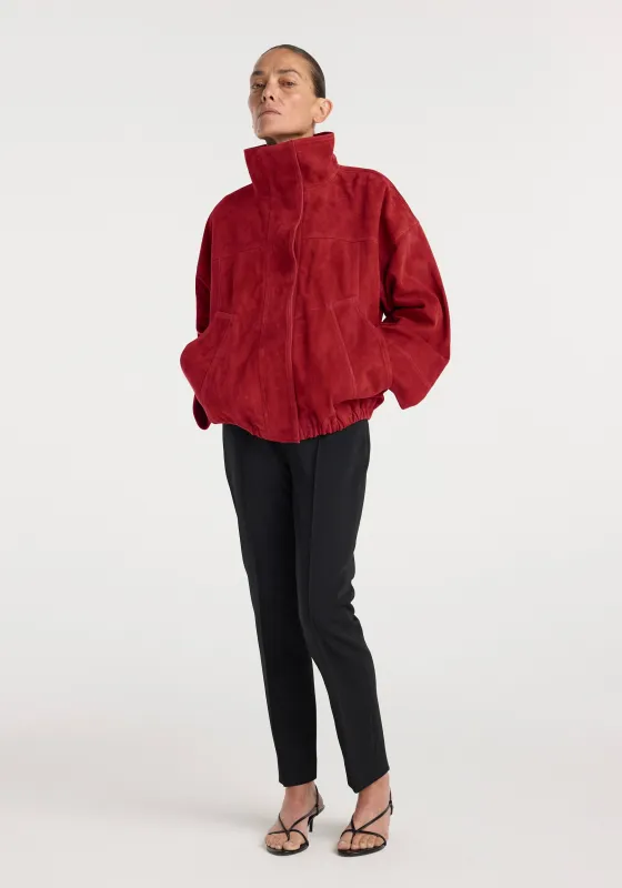 Reinvented suede jacket | red made by Rohe