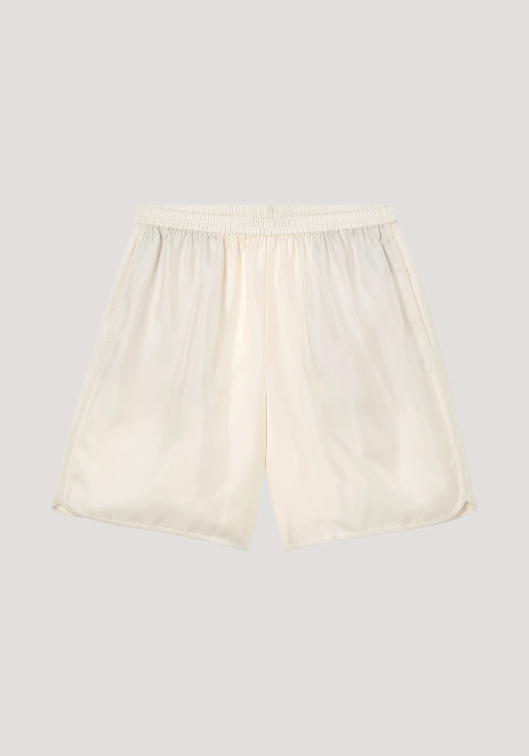 Taped silk shorts | cream sold by Rohe