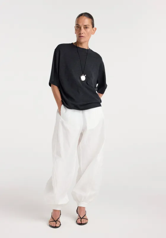 Oversized merino t-shirt | anthracite melange made by Rohe