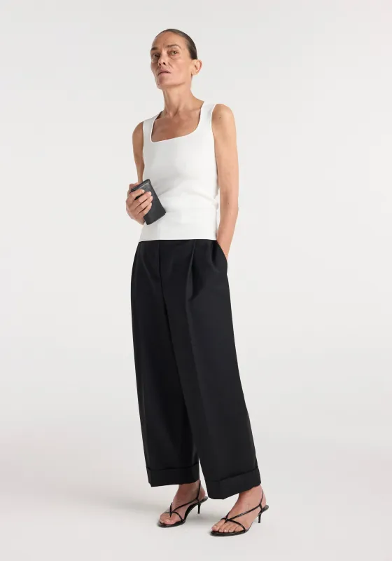Bustier shaped knitted top | optic white made by Rohe